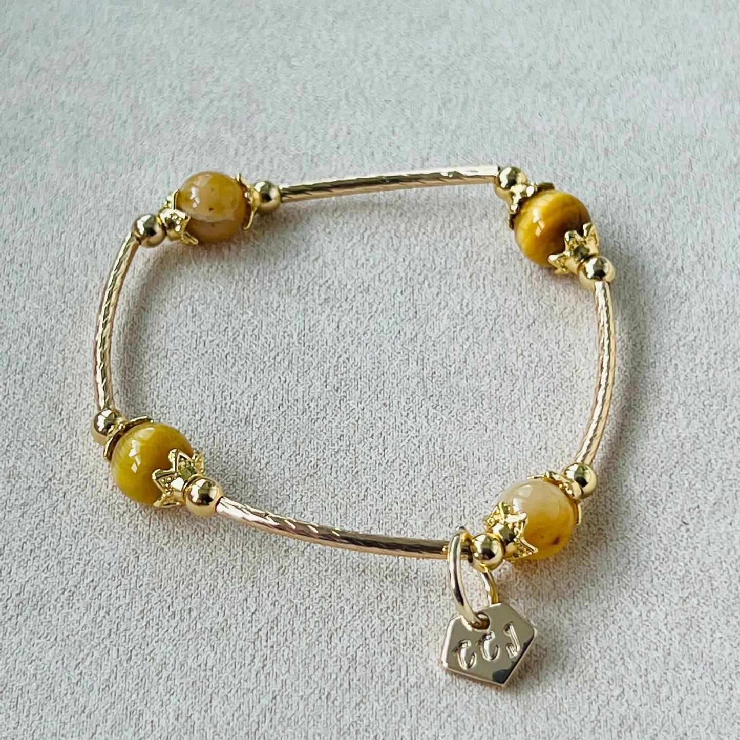 Honey Tigereye & Golden Jade La Grace Bracelet