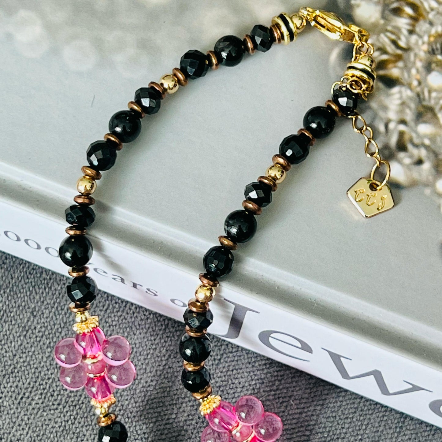 Protection Pink Flower Necklace