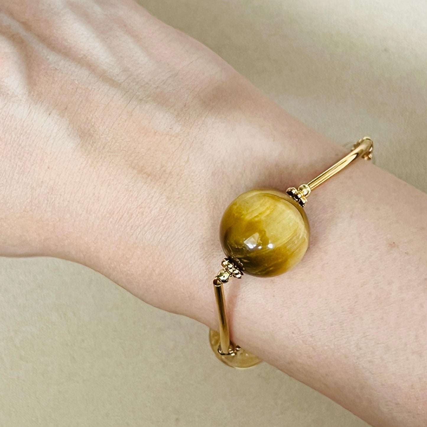 Citrine, Honey Tigereye & Libyan Desert Glass Juicy La Grace Bracelet