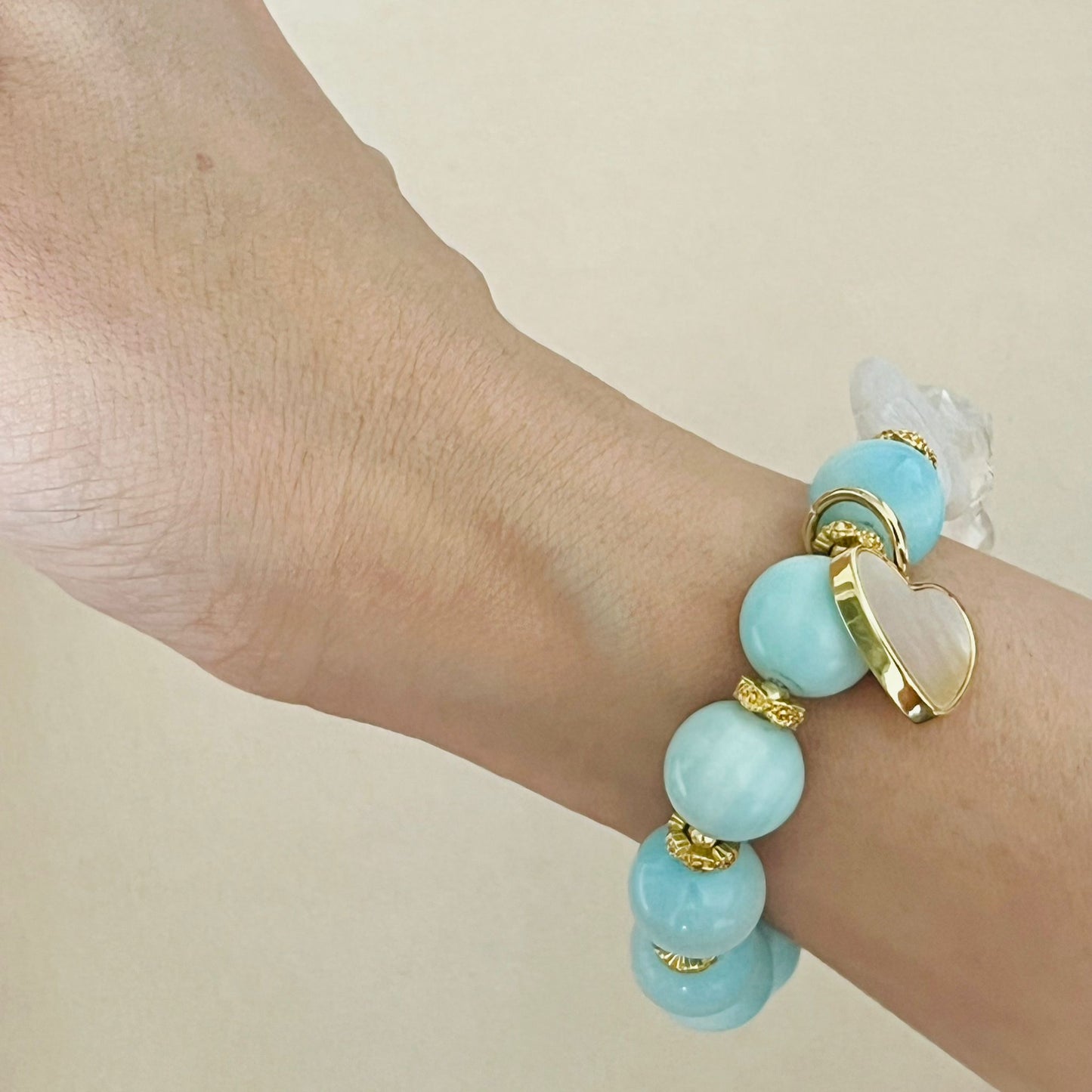 Mother Of Pearl Heart Charm GHW