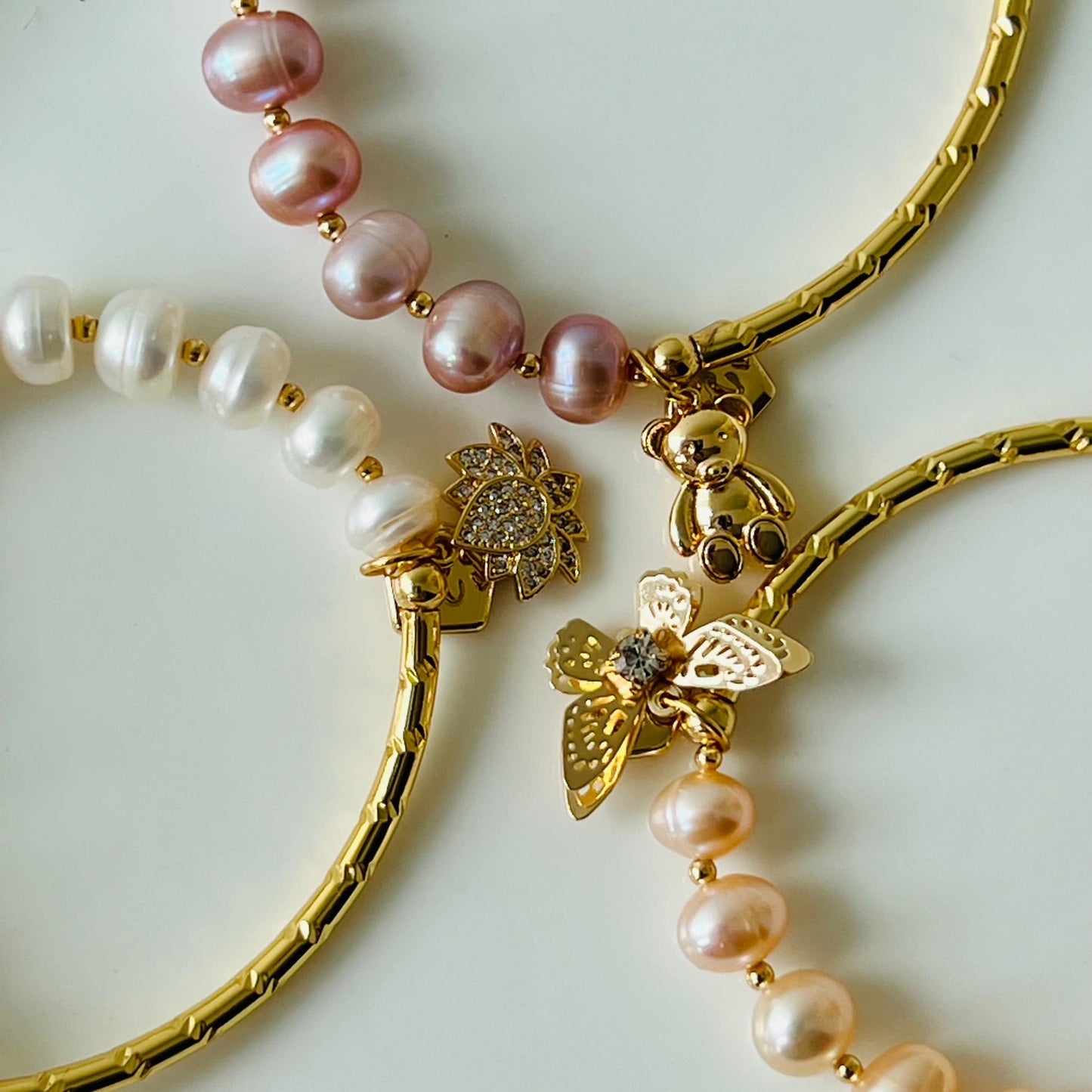Baby Champagne Pearl Diadem Bracelet