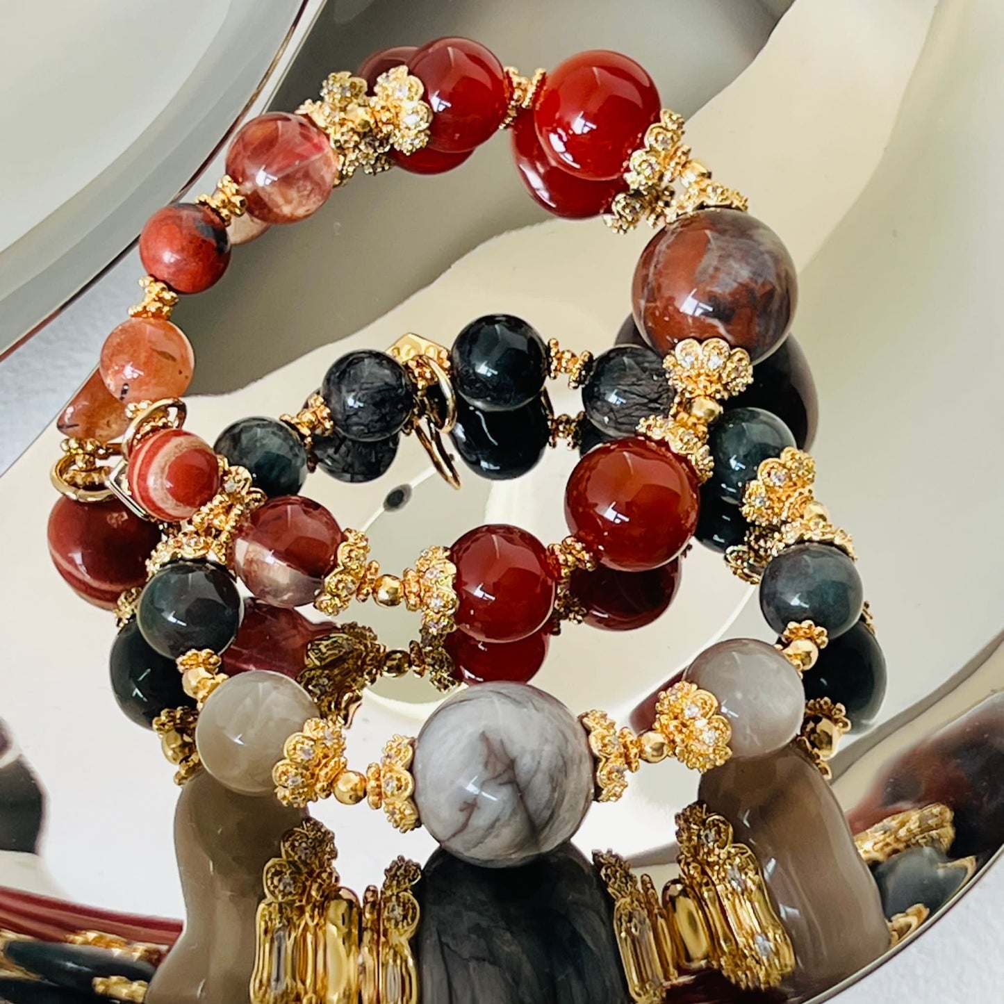 Petrified Wood Red Supreme Bracelet