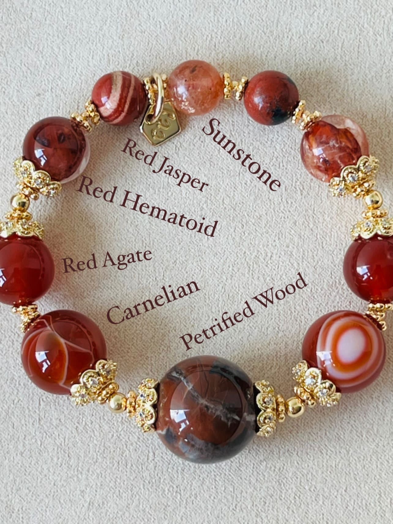 Petrified Wood Red Supreme Bracelet