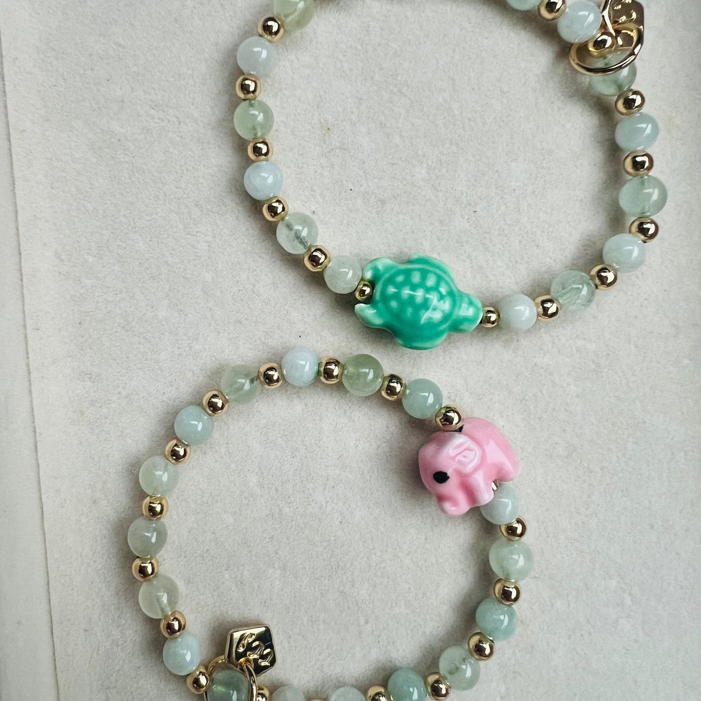 Jade & Green Beryl Cuddlies Bracelet