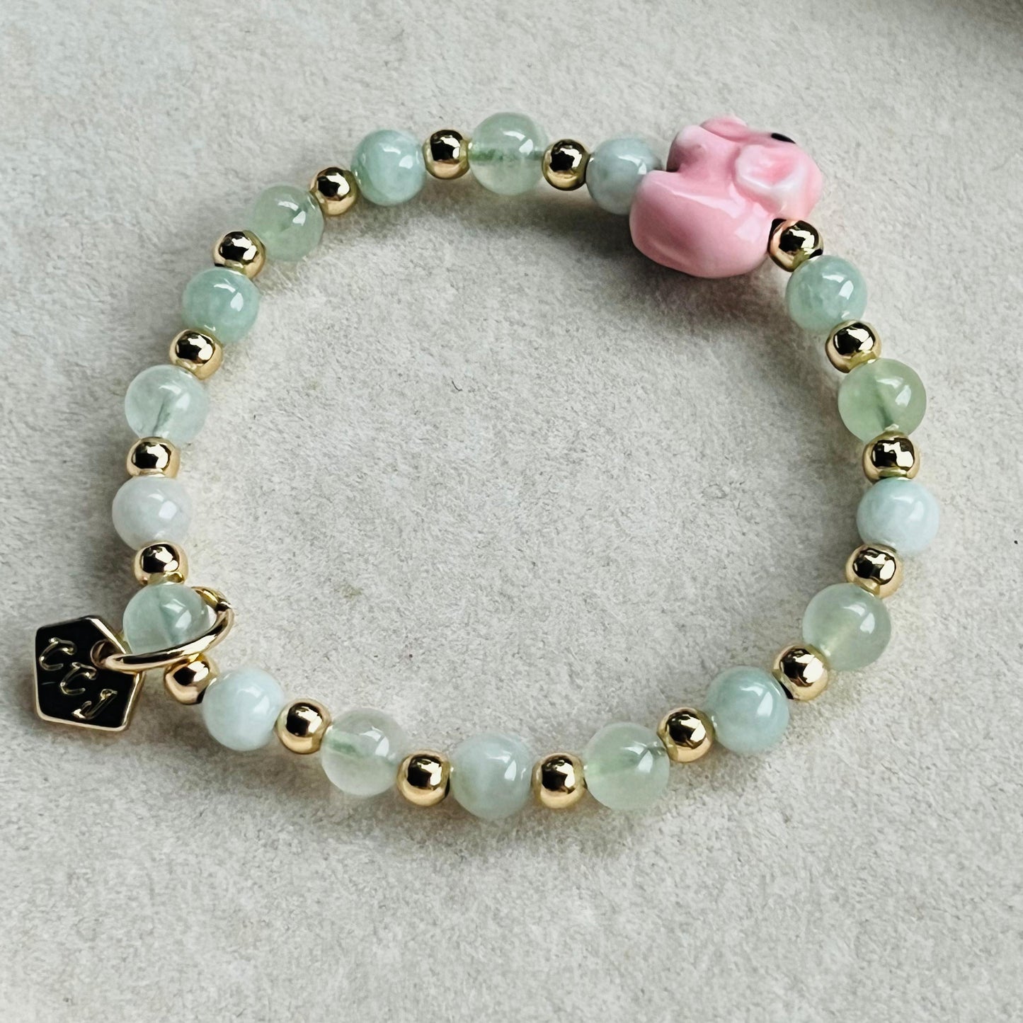 Jade & Green Beryl Cuddlies Bracelet