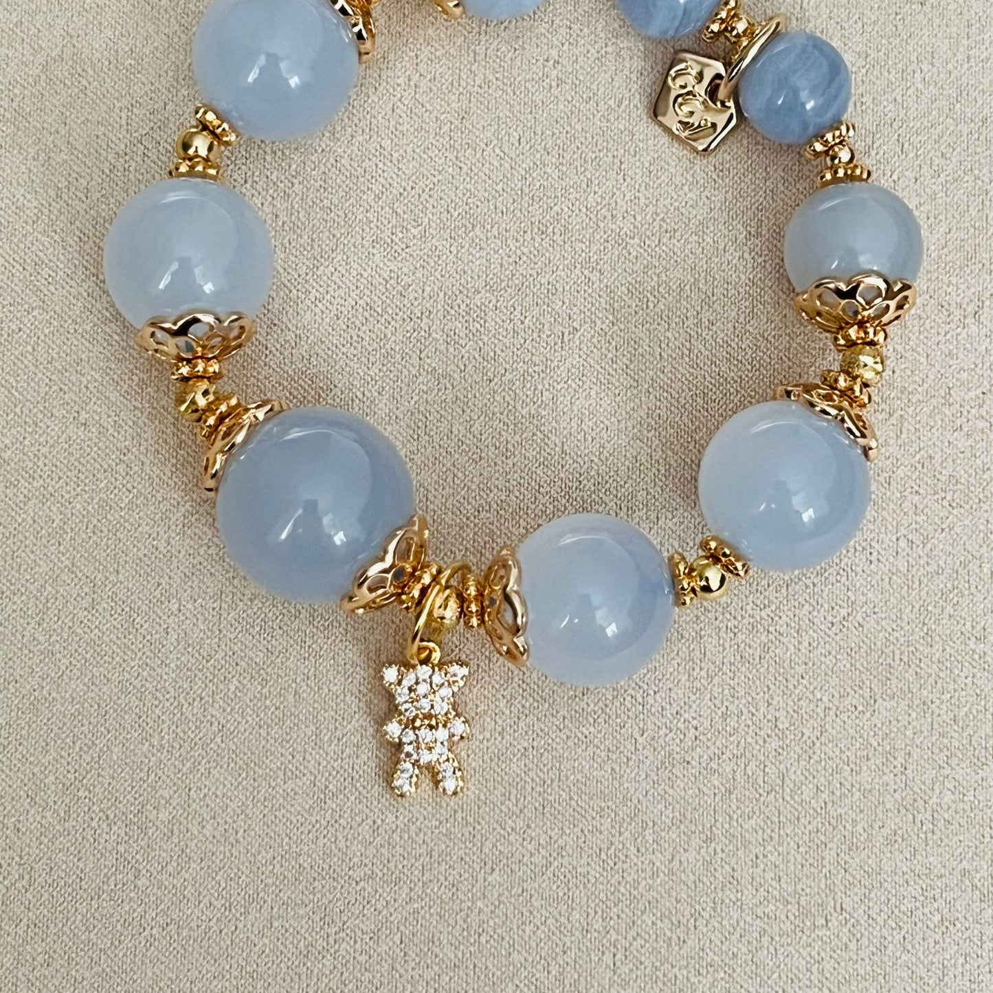 Small Bling Teddy Charm