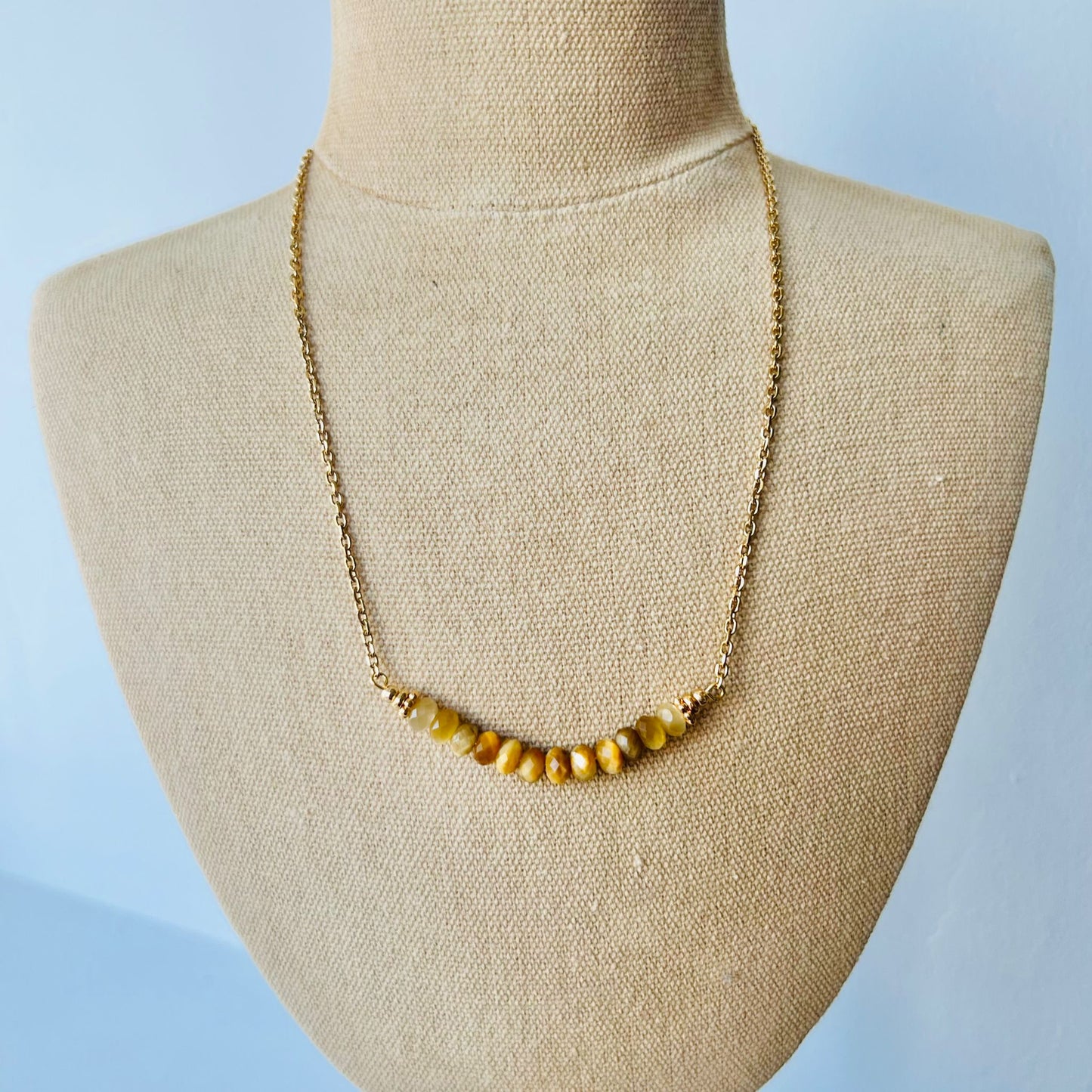 Honey Tigereye Moon Necklace