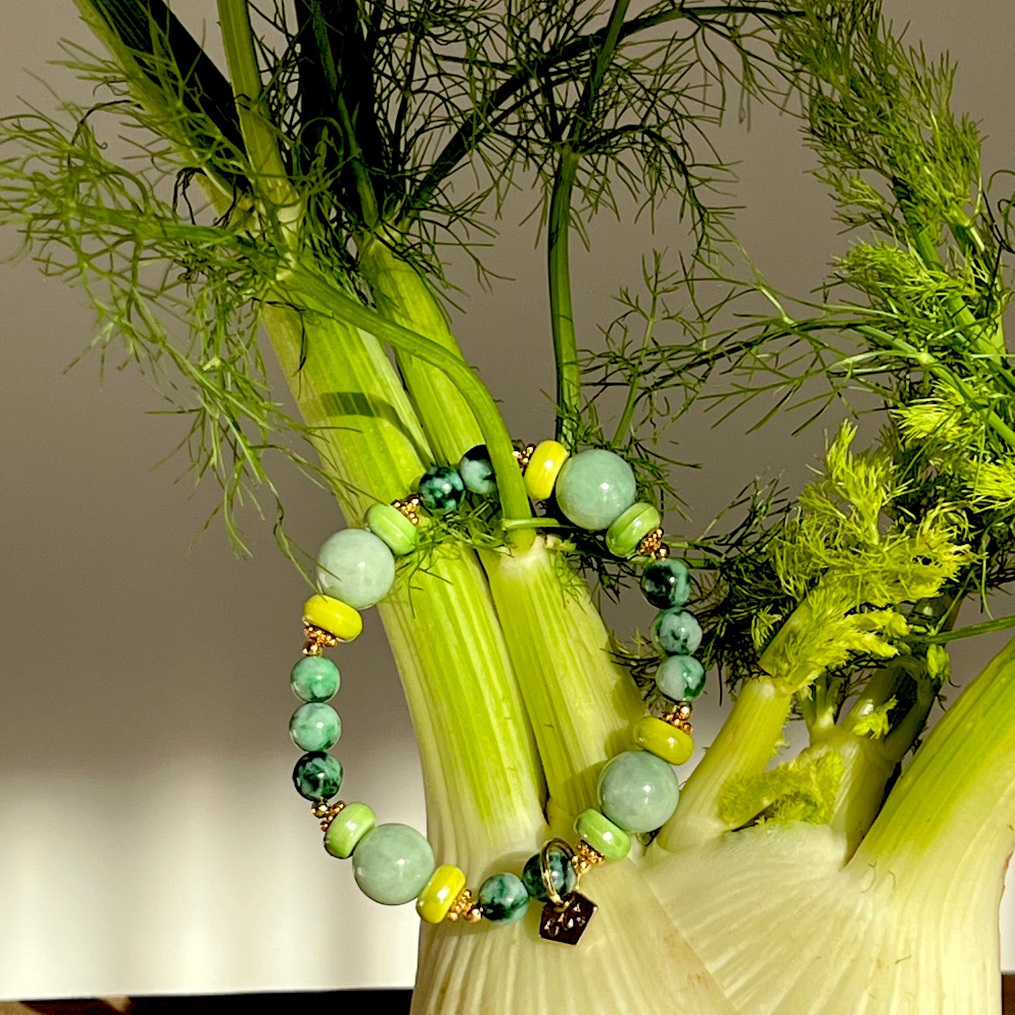 Watercolor Jade Candy Bracelet