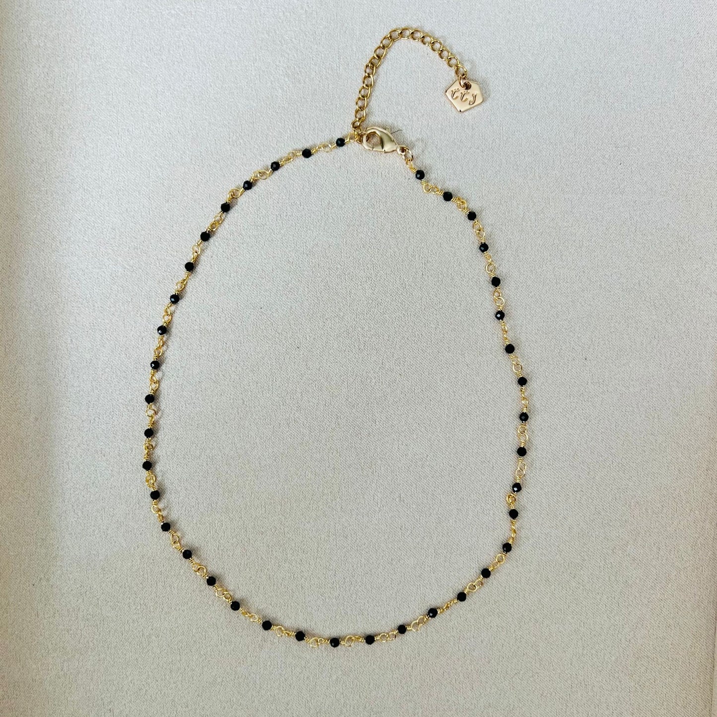 Black Spinel Choker Necklace