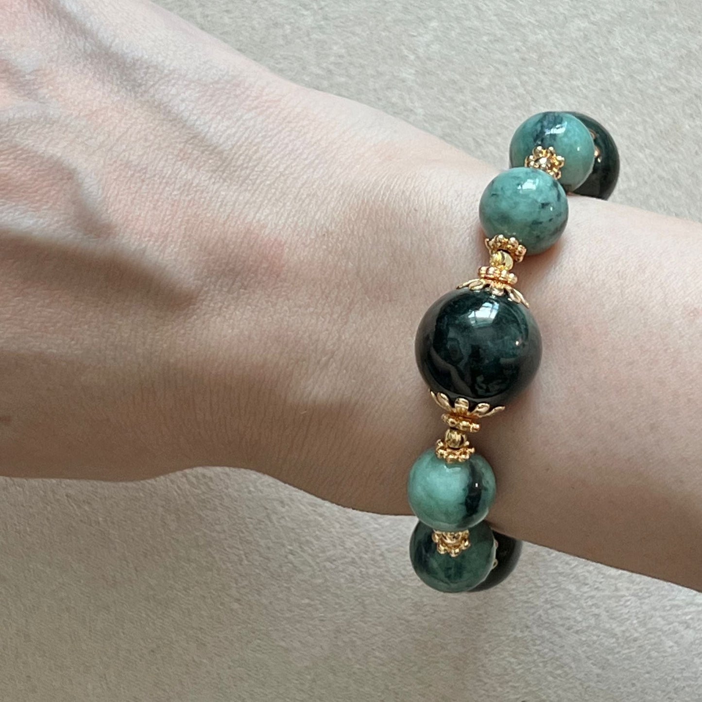Watercolor Jade Bracelet GHW