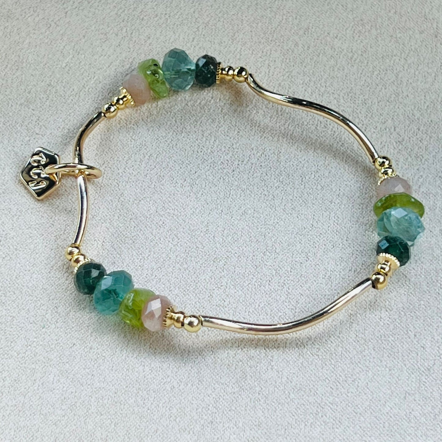 Fluorite, Green Apatite, Peridot & Sunstone La Grace Bracelet