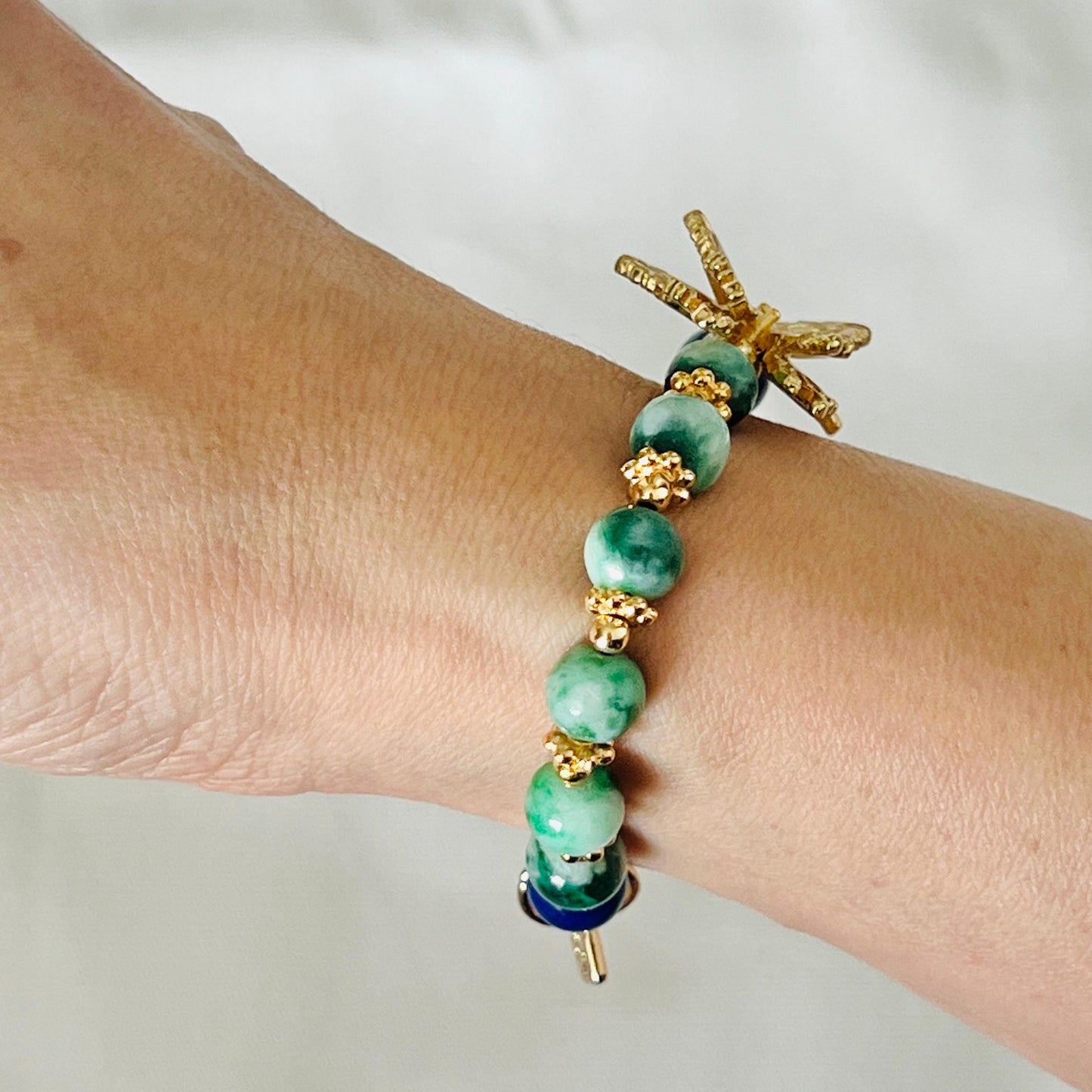 Jade & Lapis Lazuli Butterfly Baby Bracelet