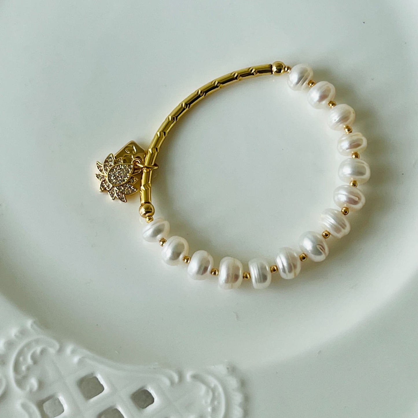 Baby White Pearl Diadem Bracelet