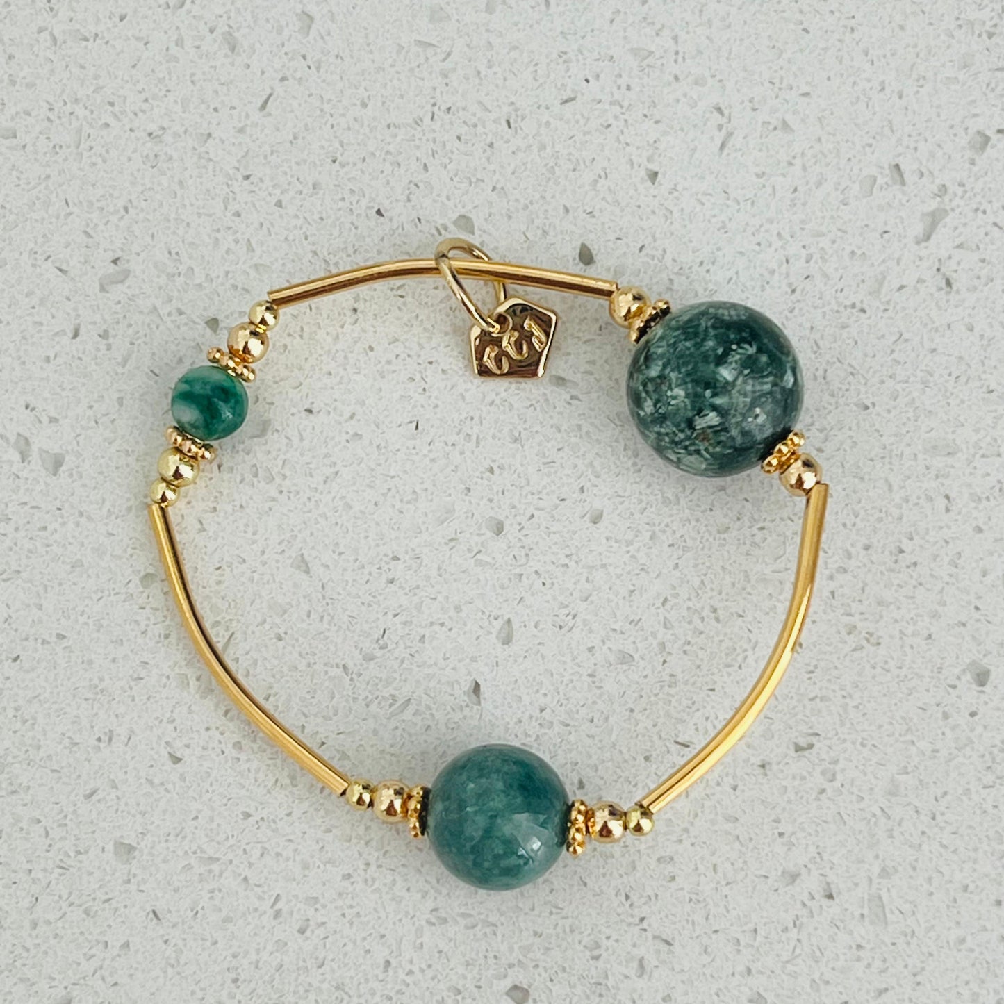 Jade & Seraphinite Juicy La Grace Bracelet