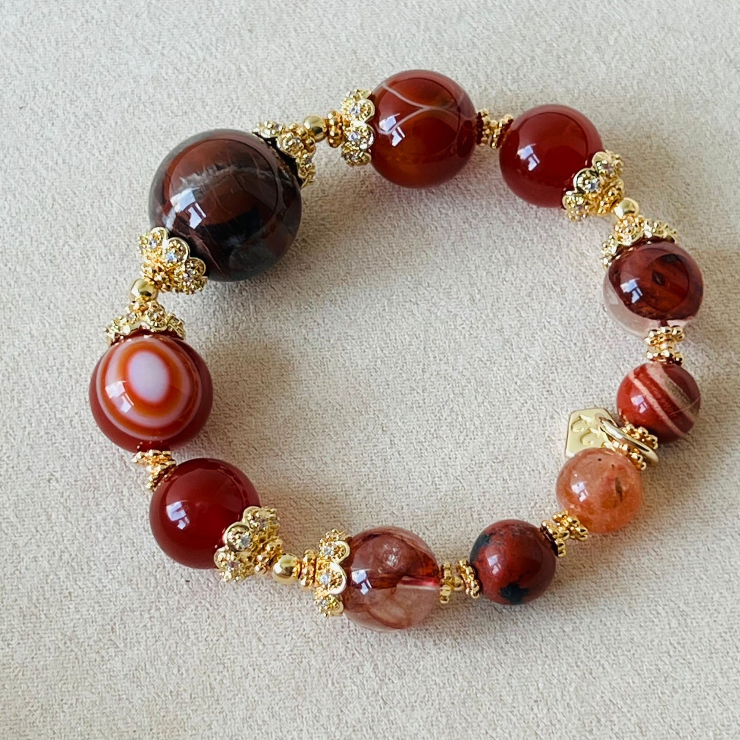 Petrified Wood Red Supreme Bracelet