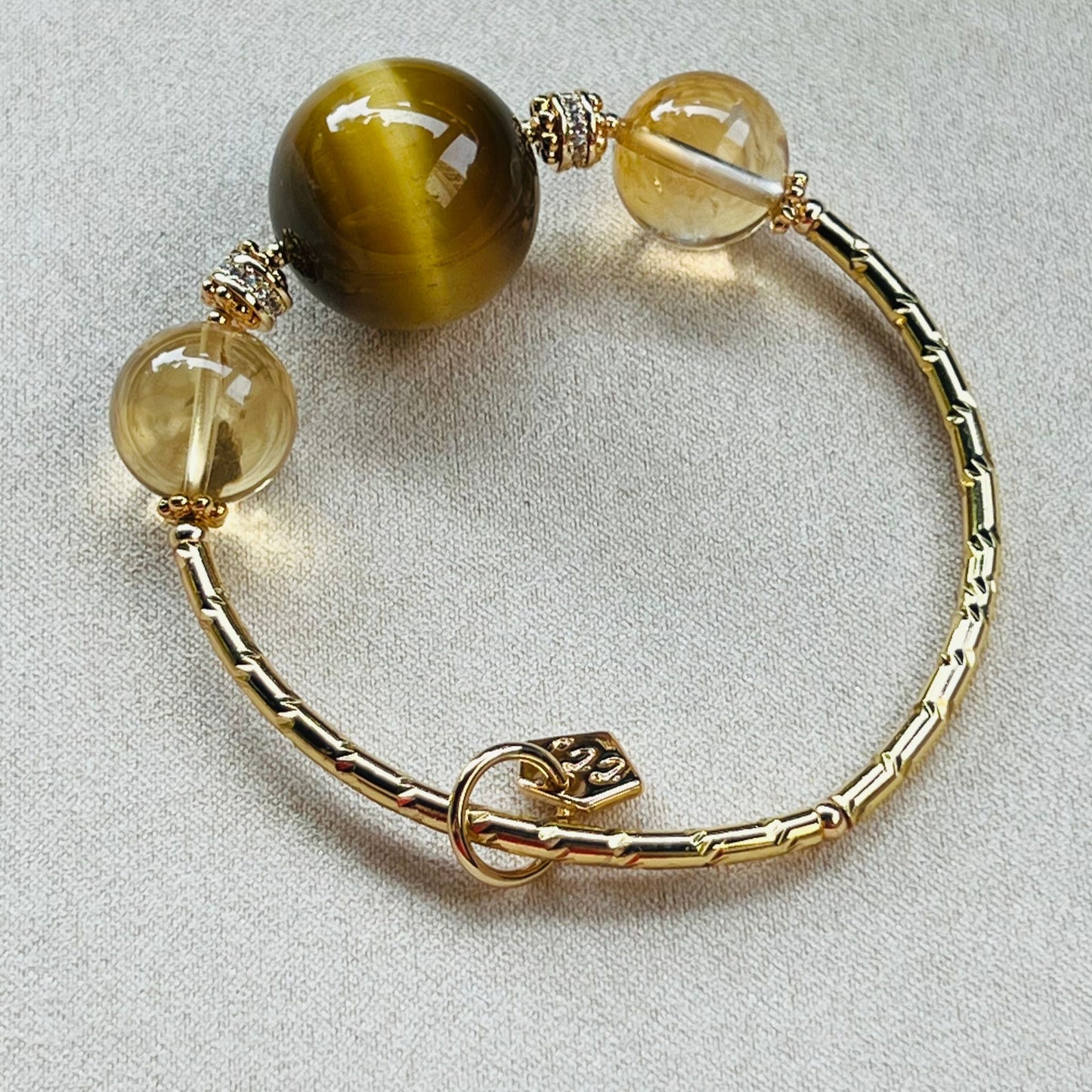 Charmed Citrine & Honey Tigereye Diadem Bracelet