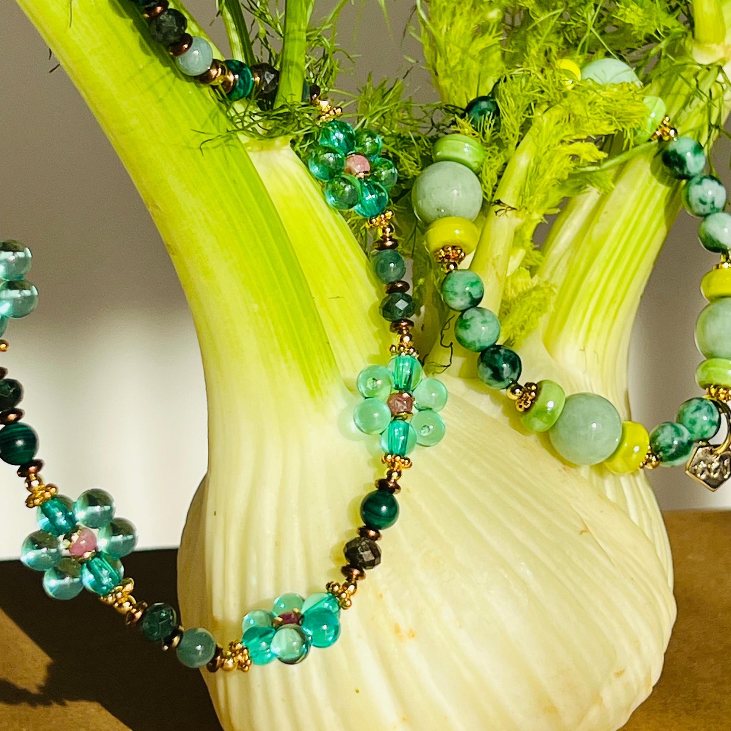 Watercolor Jade Candy Bracelet