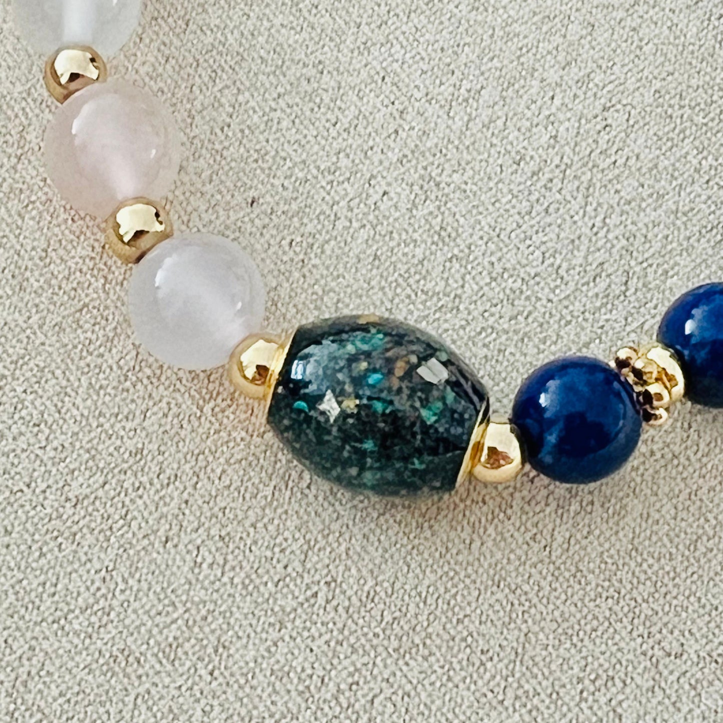 Ethiopian Opal, Yan Yuan Agate & Lapis Lazuli Baby Bracelet