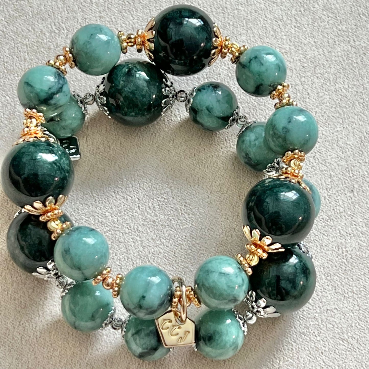 Watercolor Jade Bracelet GHW