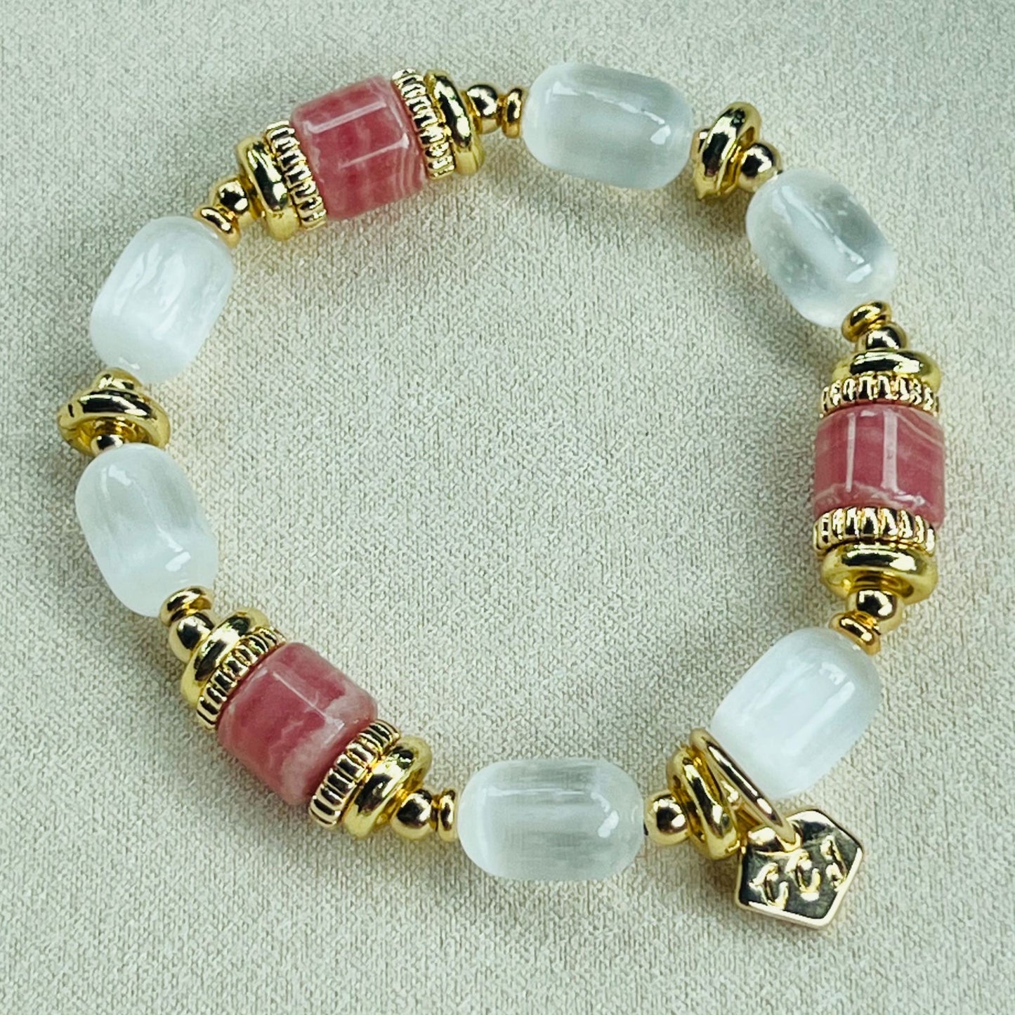 Rhodochrosite & Heaps Clarity Bracelet