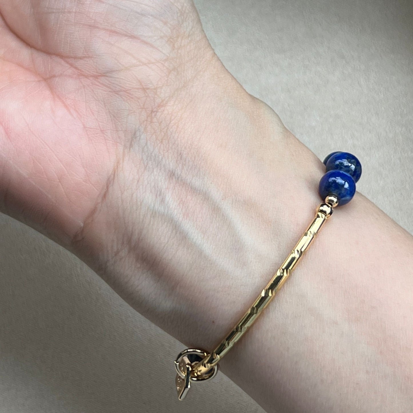 Lucky Lapis Lazuli Delicate Diadem Bracelet