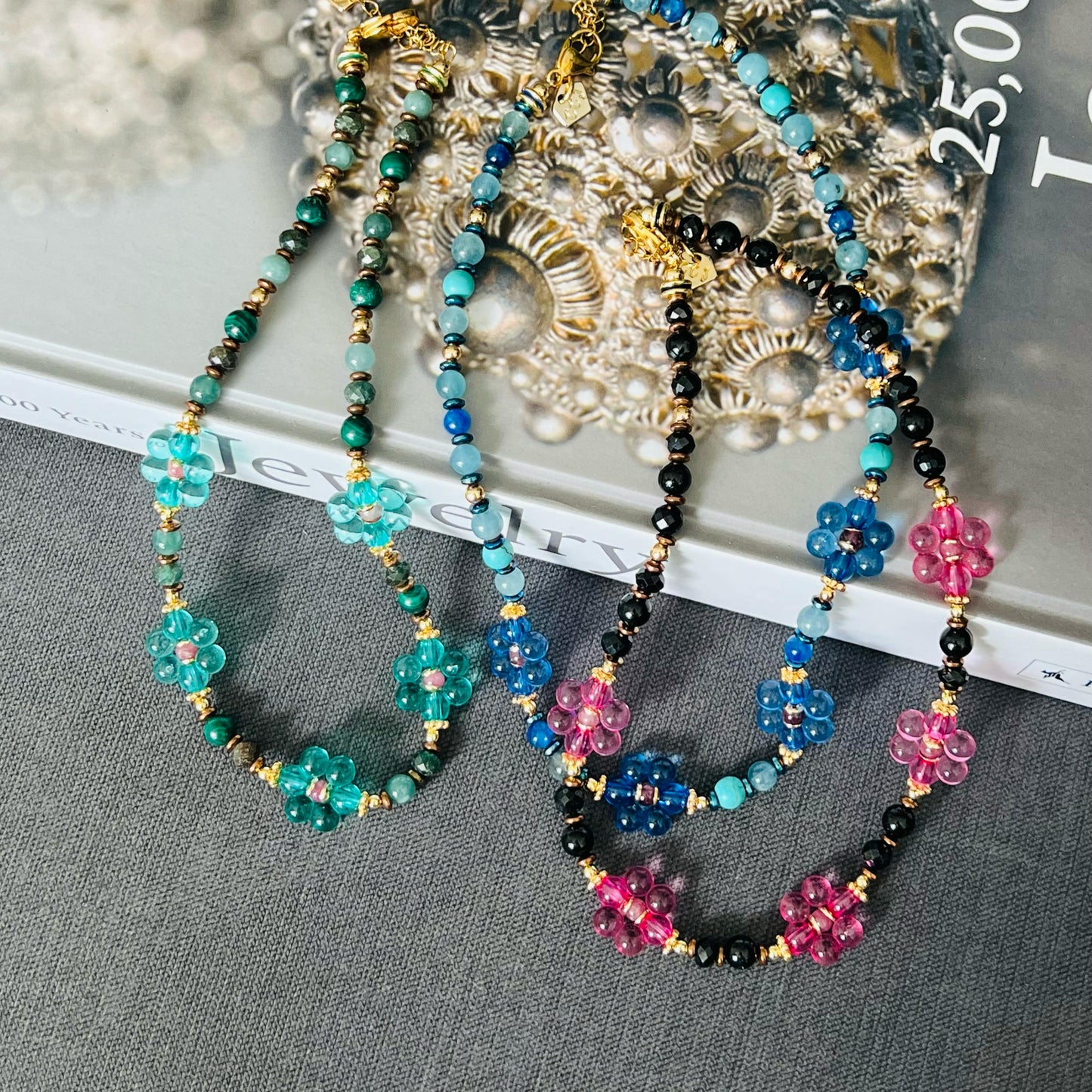 Blessing Blue Flower Necklace