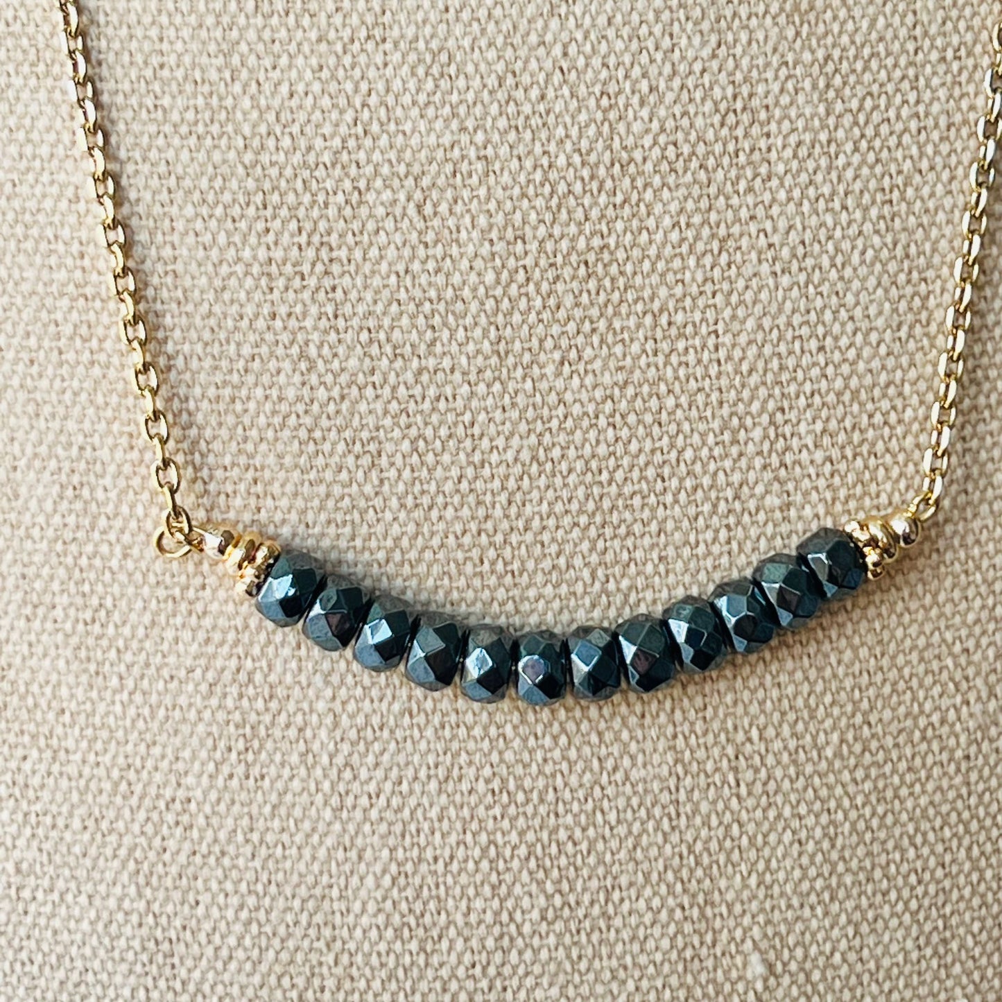 Hematite Moon Necklace