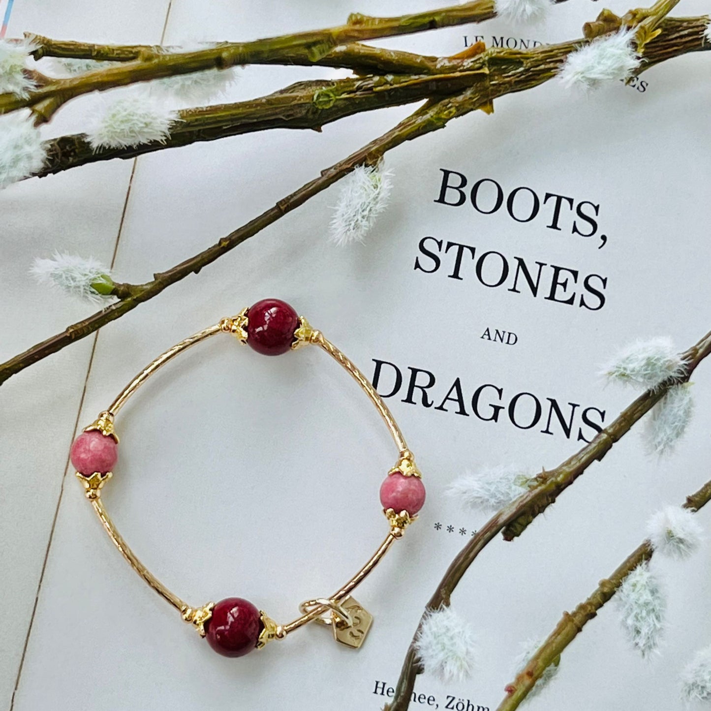 Cinnabar & Rhodonite La Grace Bracelet
