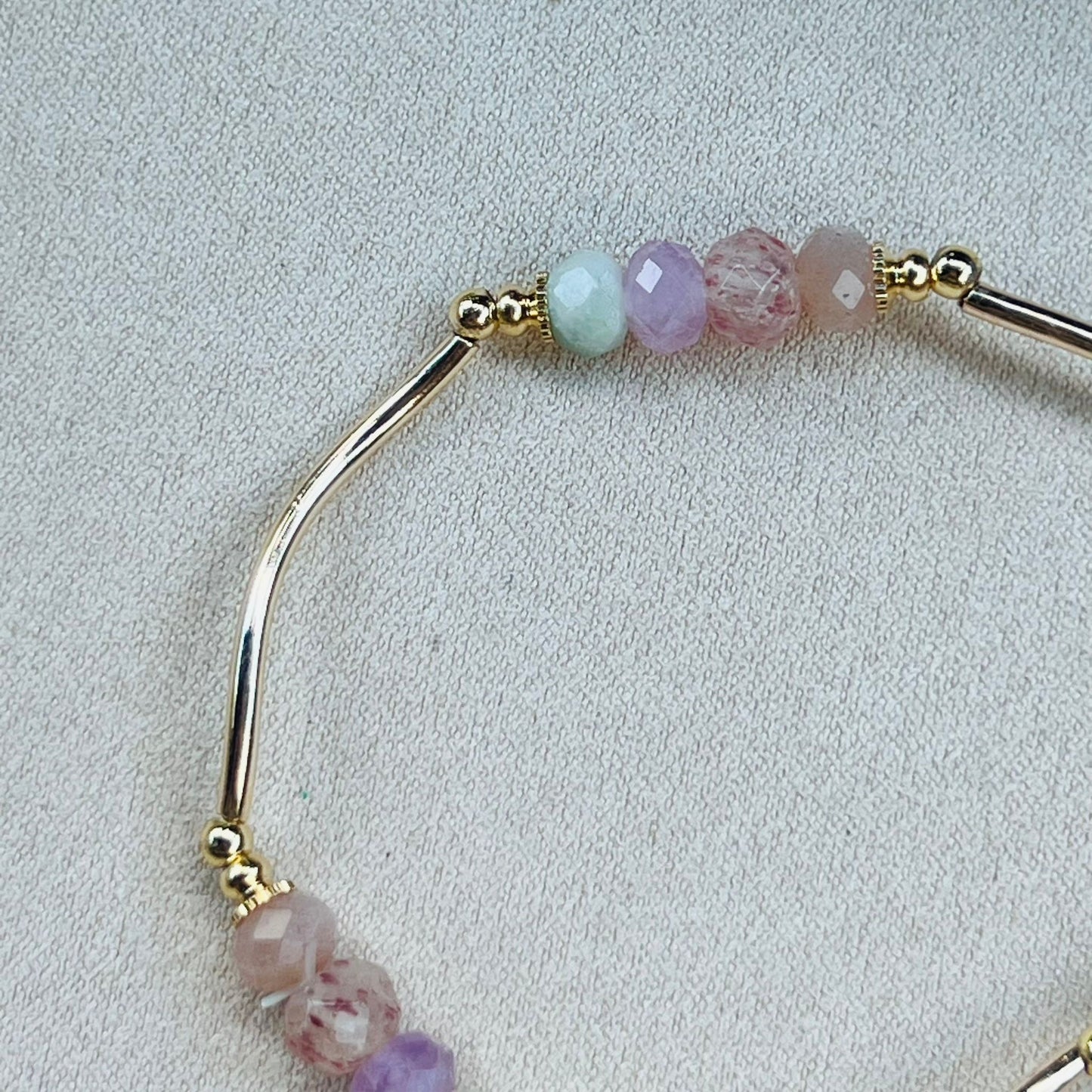 Amethyst, Jade, Strawberry Quartz & Sunstone La Grace Bracelet