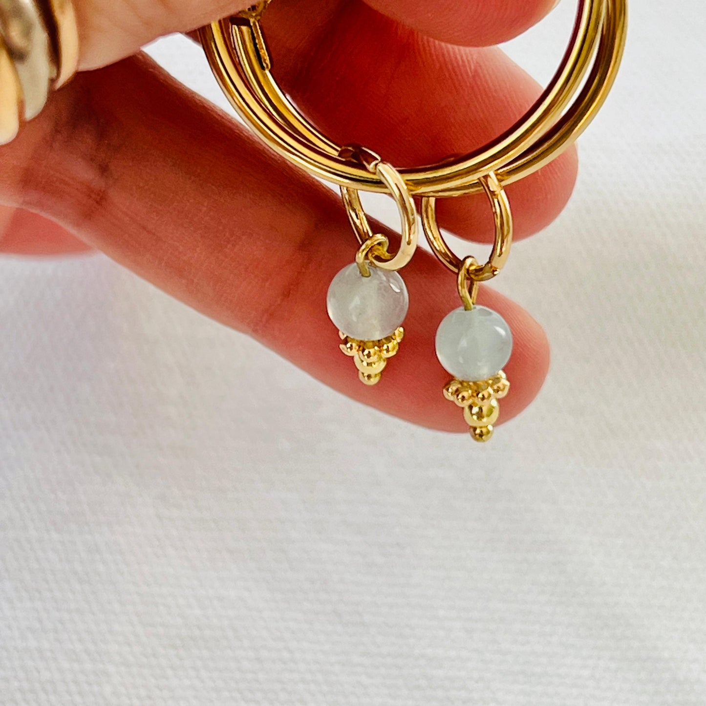 Aquamarine Hoop Earrings