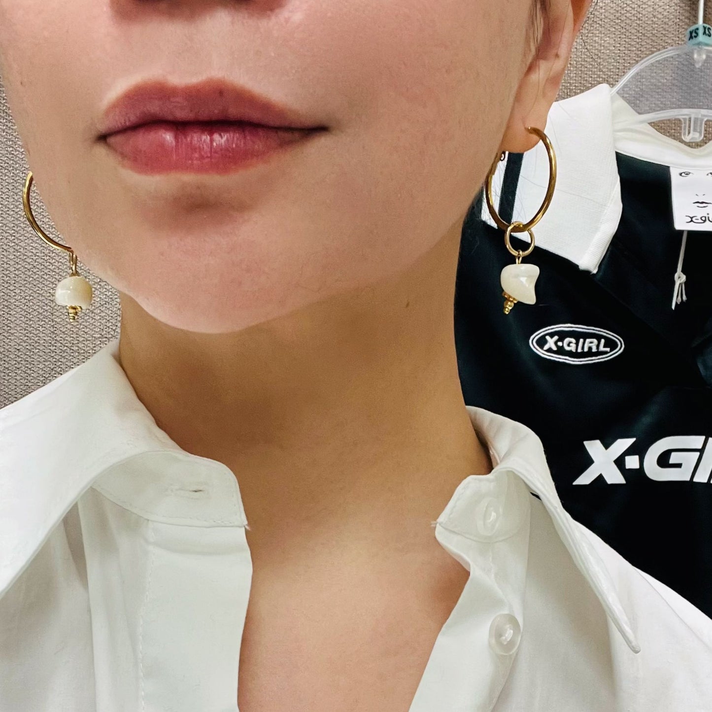 Mother Of Pearl Hoop Earrings