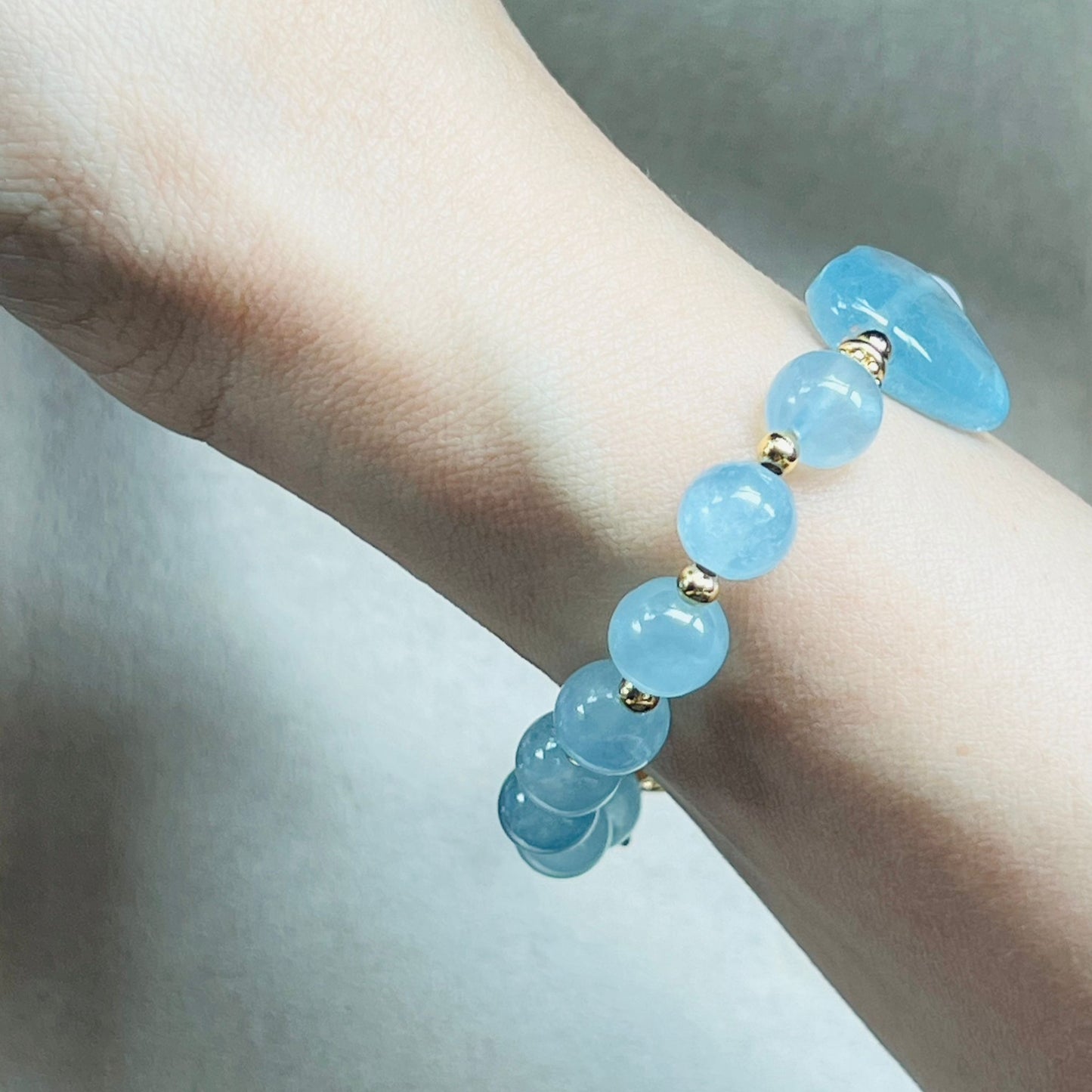 Aquamarine & Pearls Bracelet