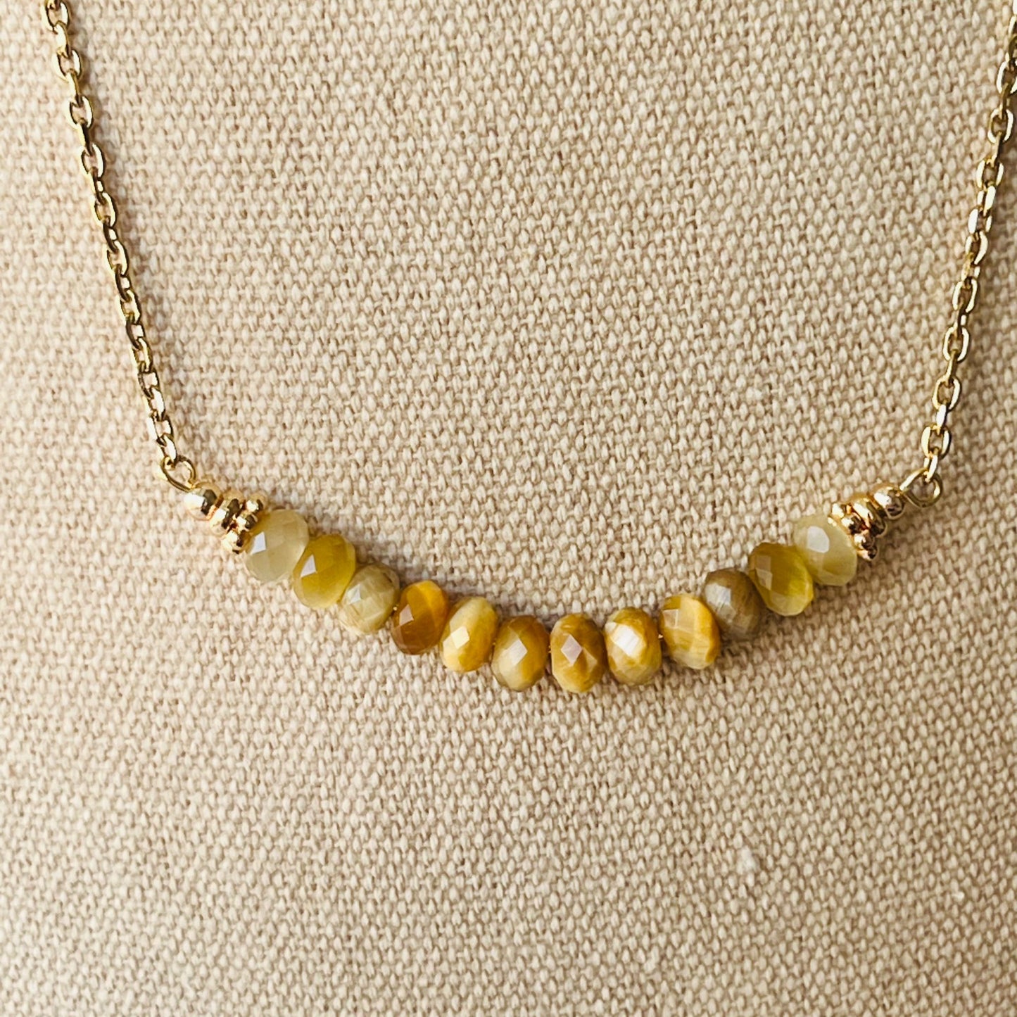 Honey Tigereye Moon Necklace