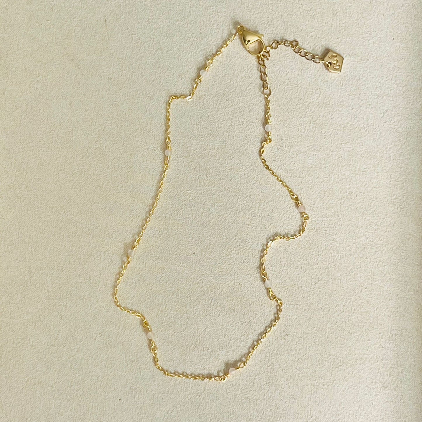 Rose Quartz Choker Necklace GHW