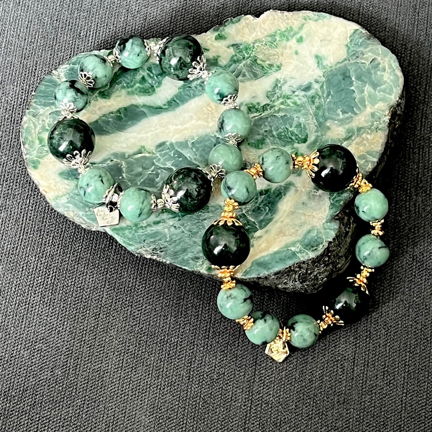 Watercolor Jade Bracelet GHW