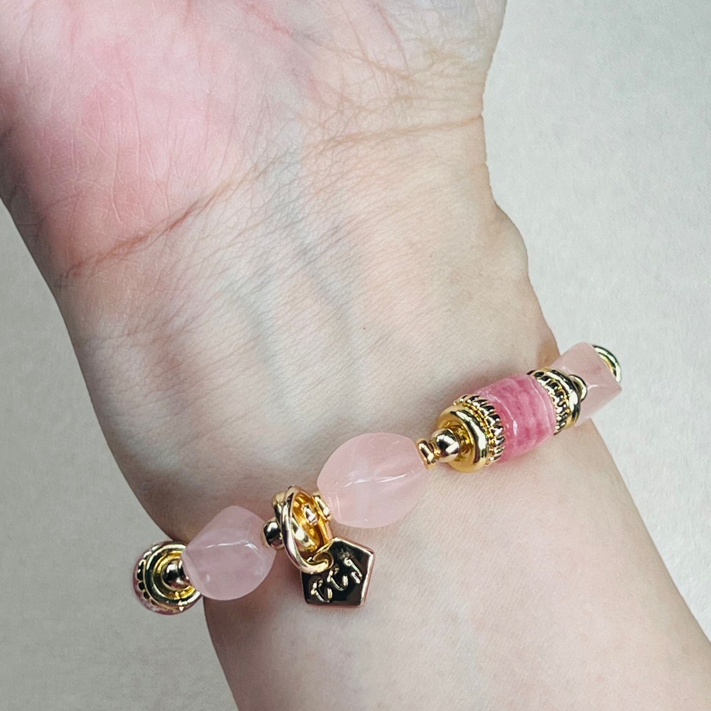 Rhodochrosite & Heaps Love Bracelet