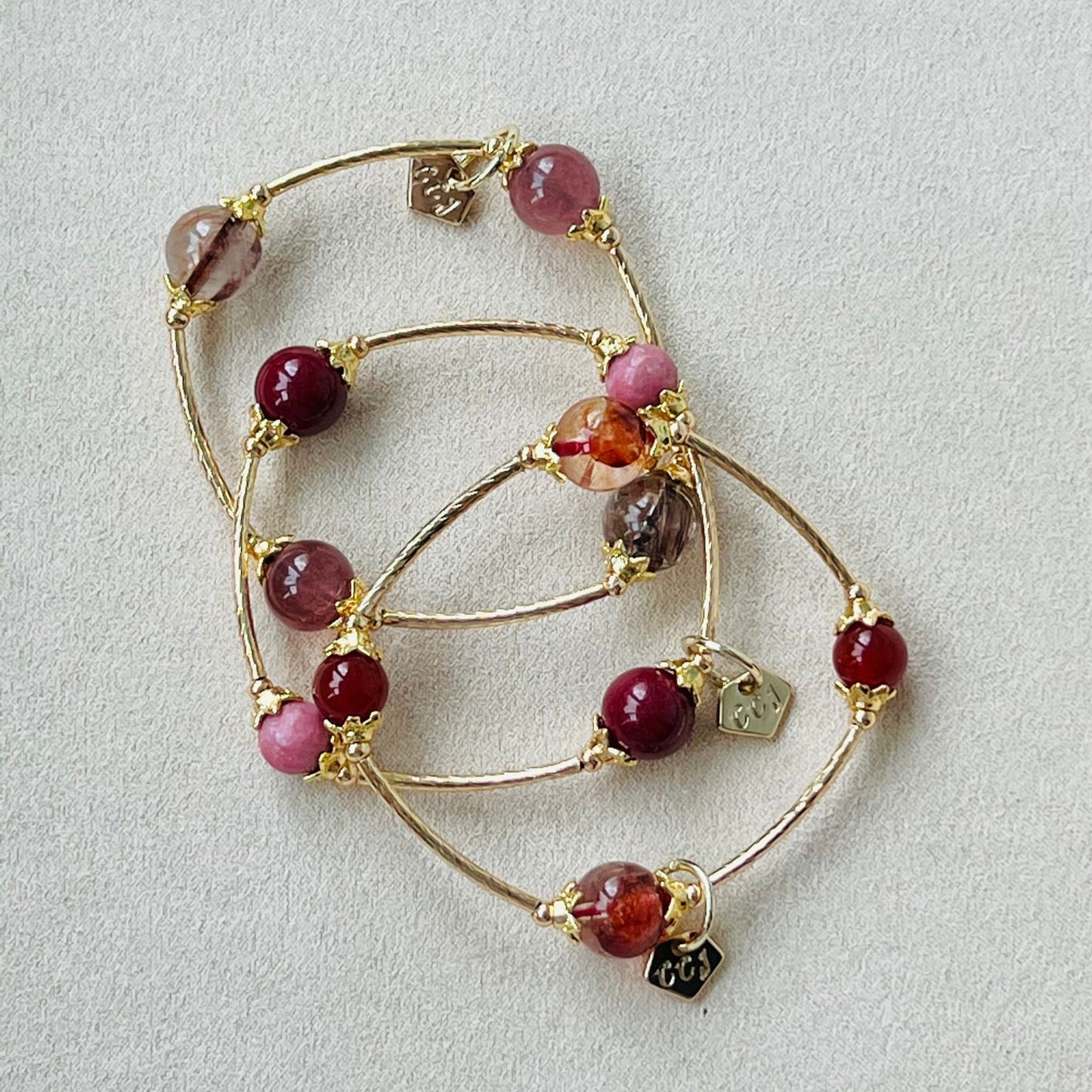 Cinnabar & Rhodonite La Grace Bracelet