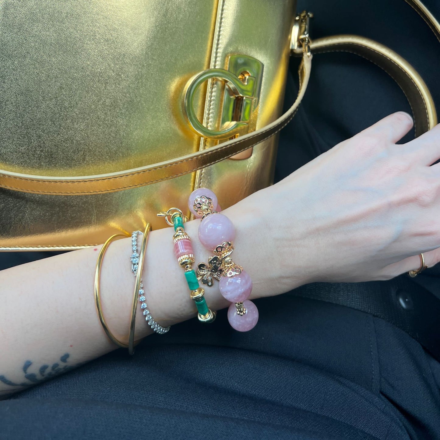 Rhodochrosite & Heaps Abundance Bracelet