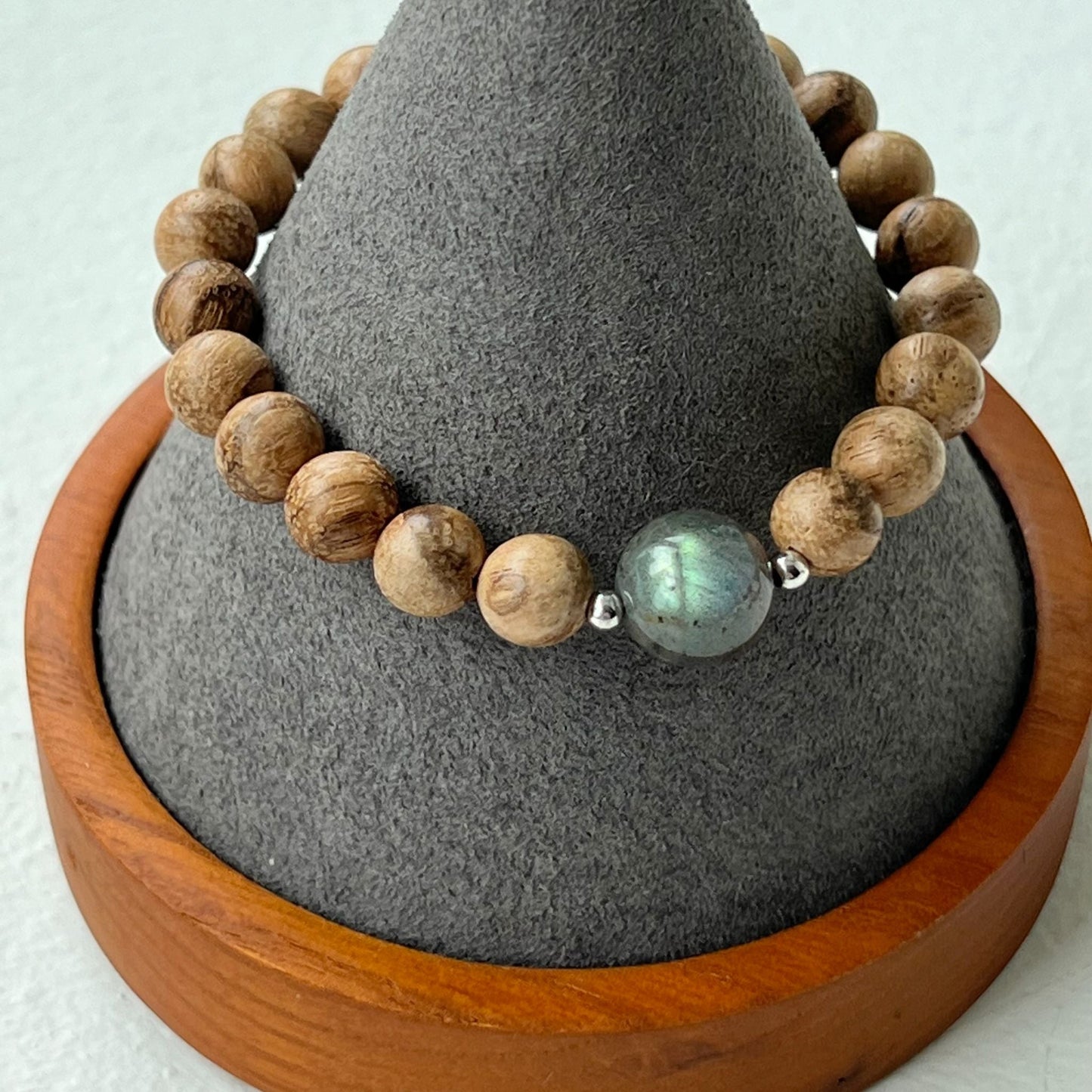 Labradorite & Agarwood Men Bracelet