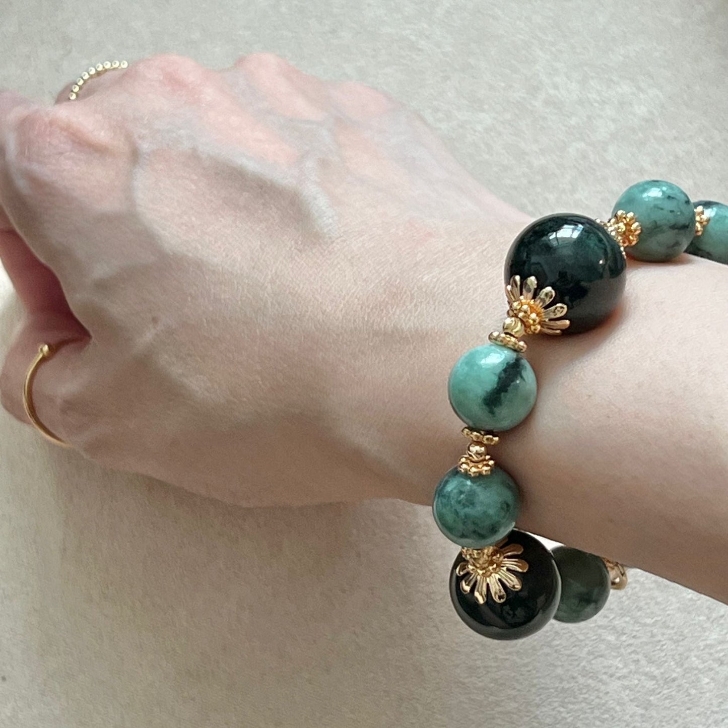 Watercolor Jade Bracelet GHW