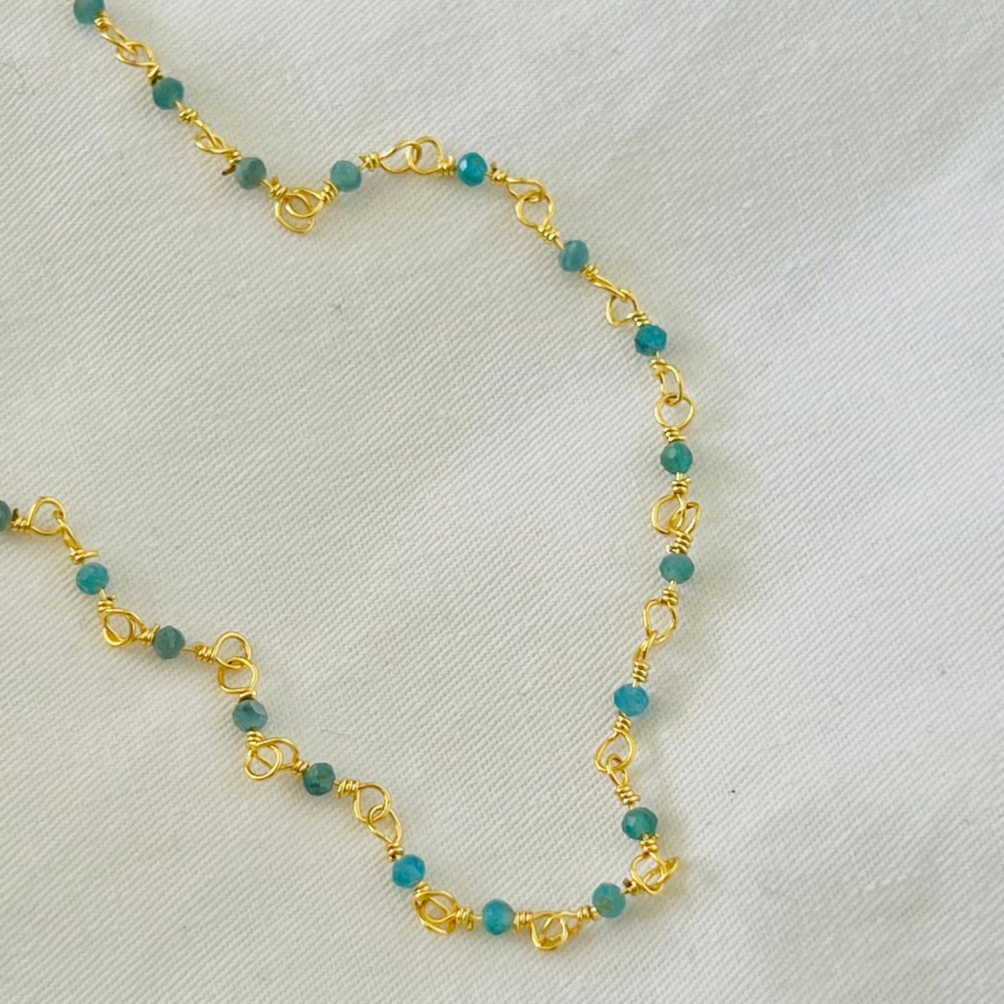 Blue Apatite Choker Necklace