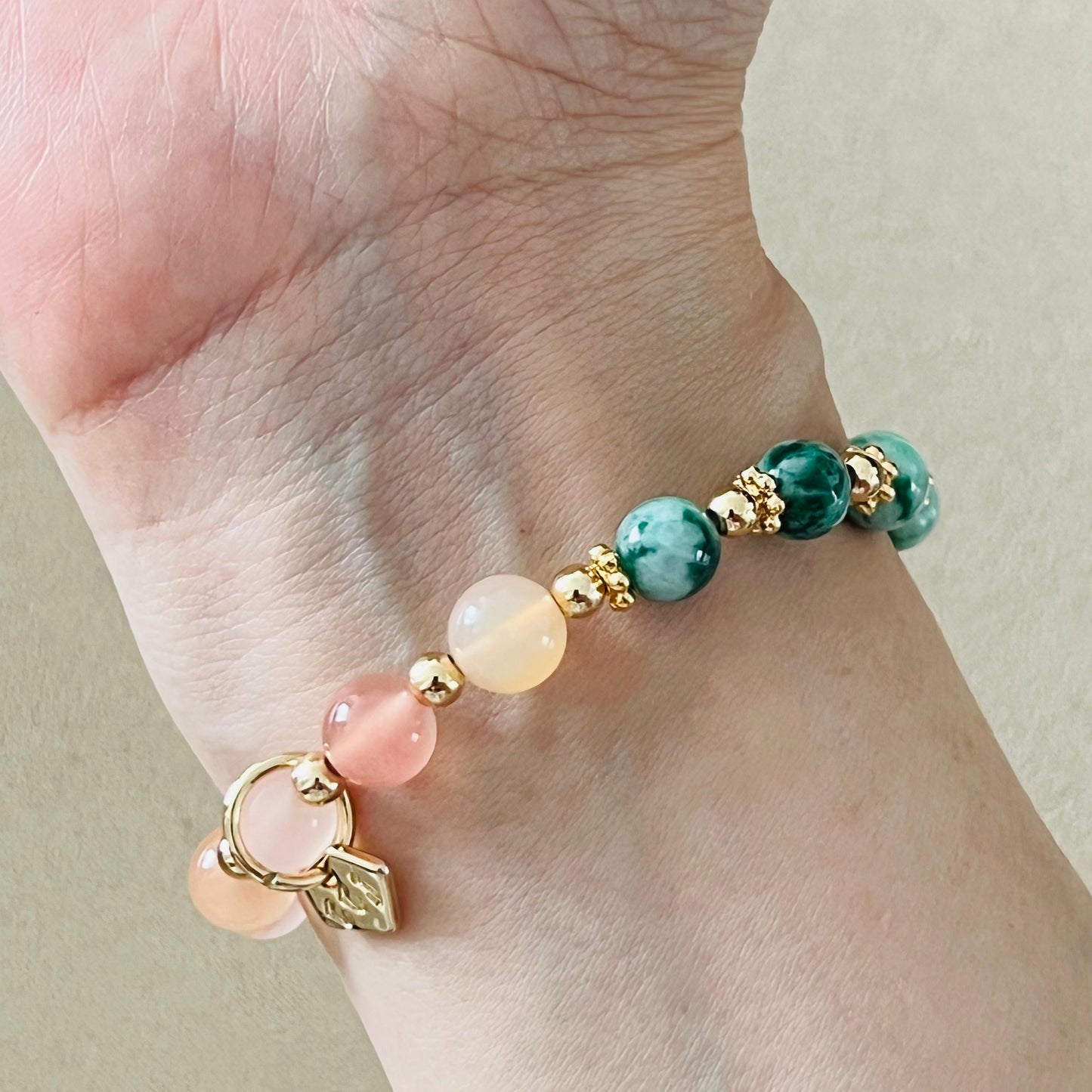 Jade & Yan Yuan Agate Butterfly Baby Bracelet