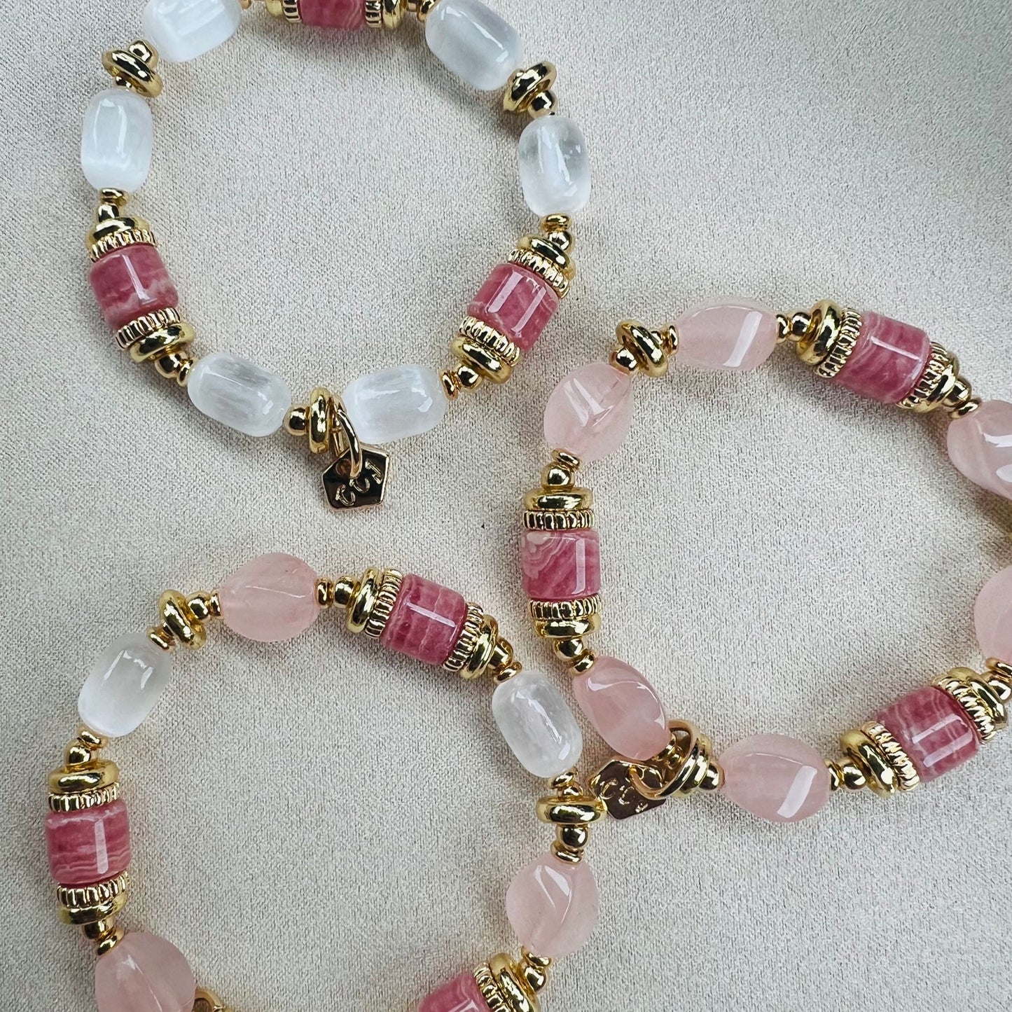 Rhodochrosite, Clarity & Love Bracelet