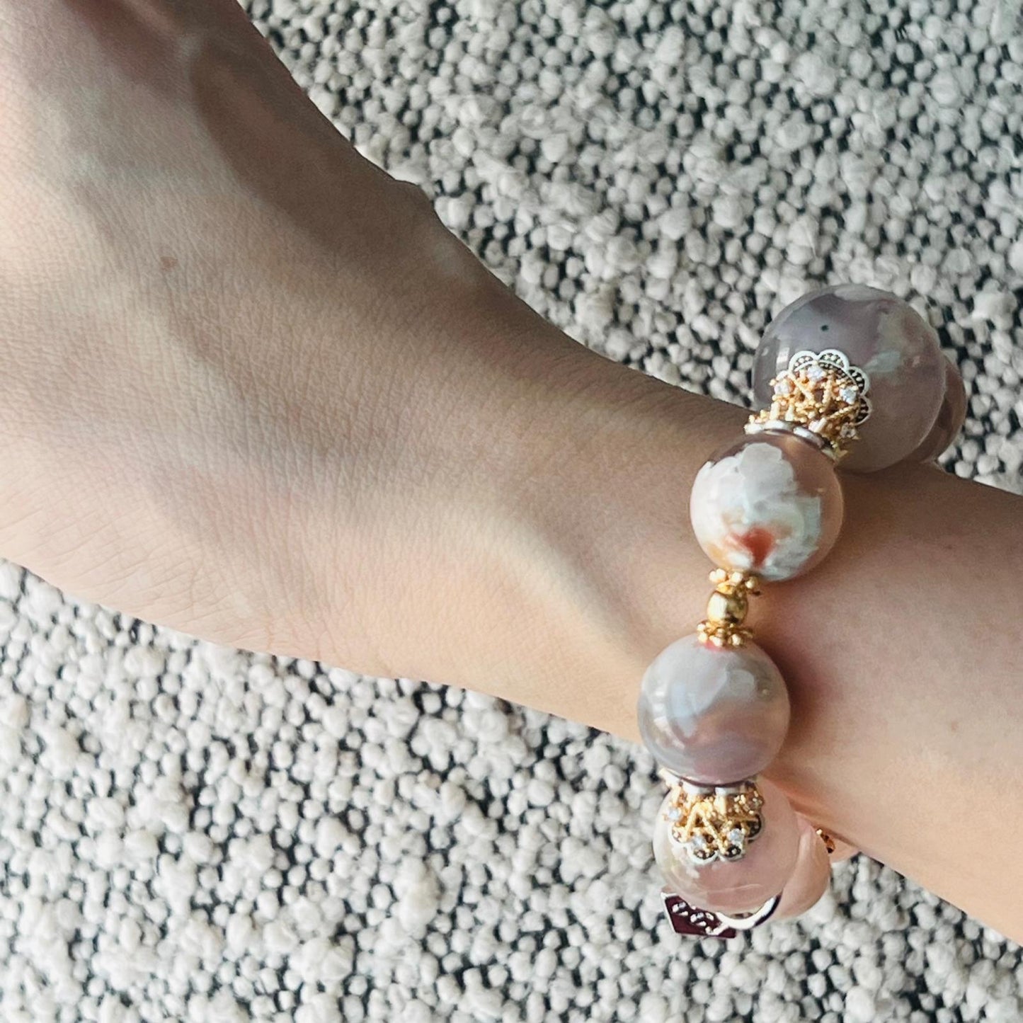 Lilac Sakura Agate Supreme Bracelet