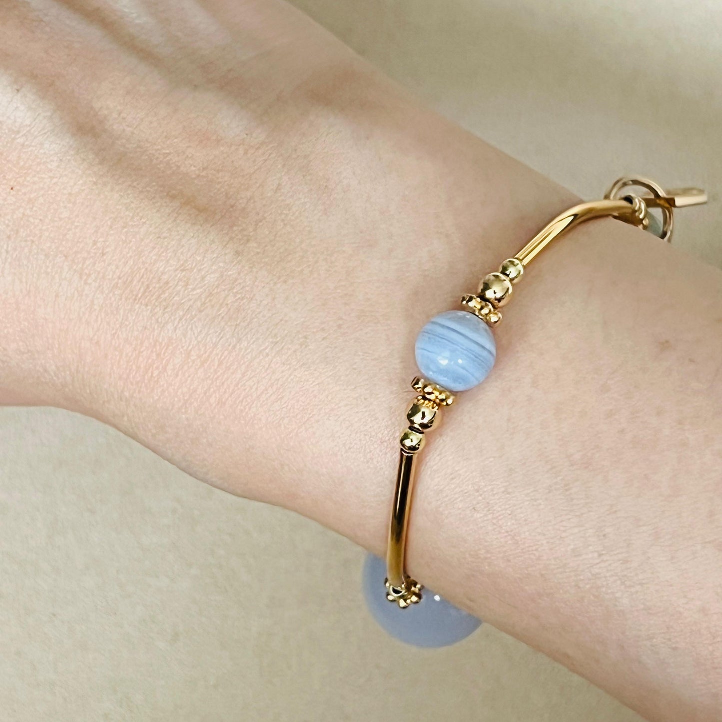 Blue Beryl, Blue Chalcedony & Blue Lace Agate Juicy La Grace Bracelet