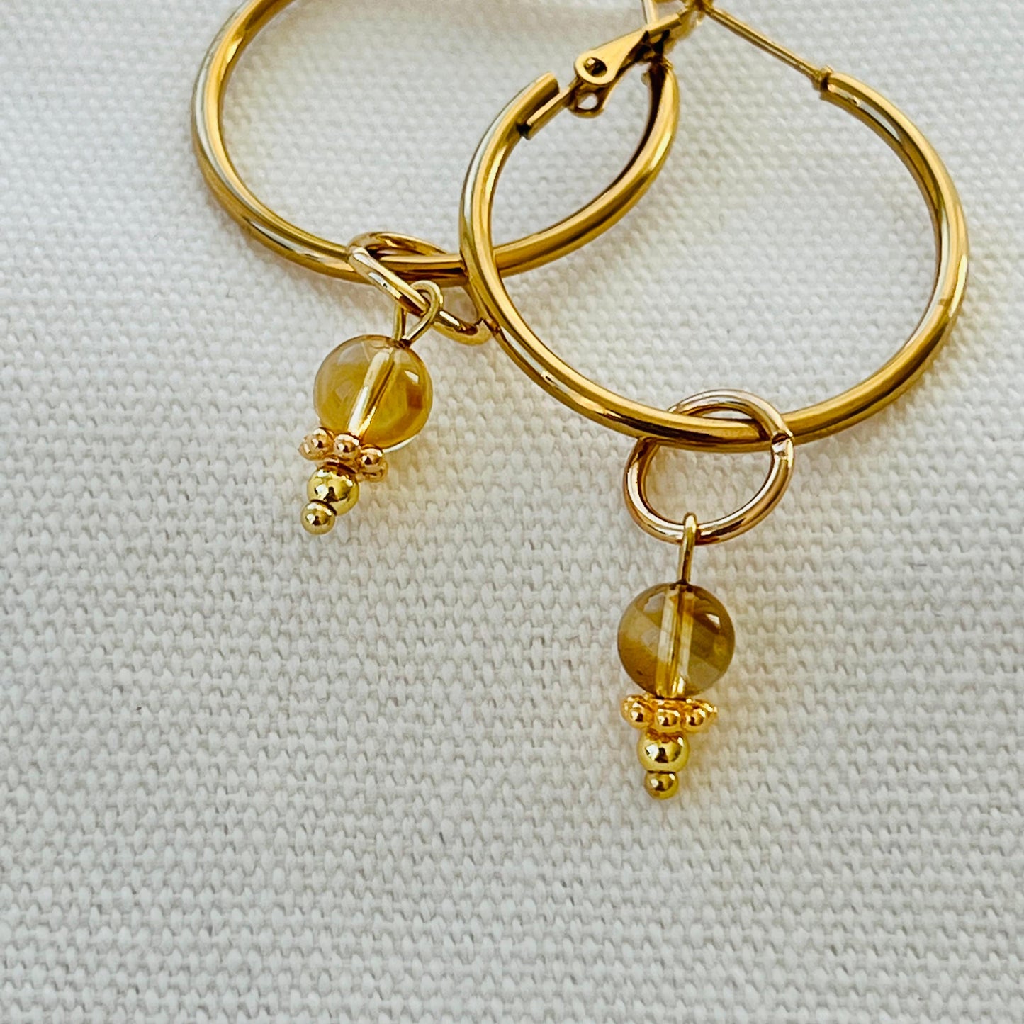 Citrine Hoop Earrings