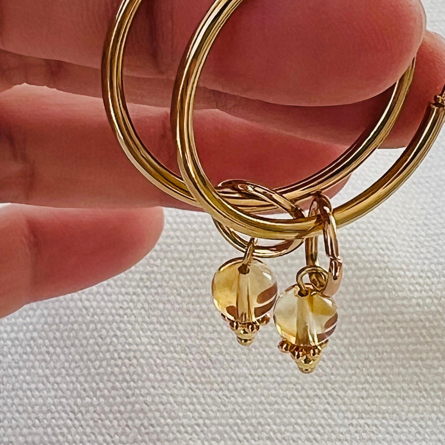 Citrine Hoop Earrings
