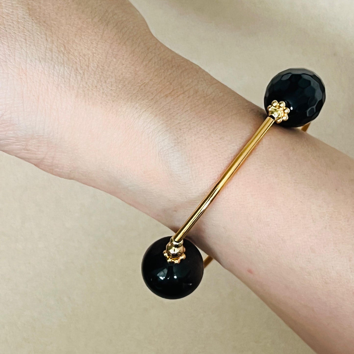 Onyx, Silver Sheen Obsidian & Spinel Juicy La Grace Bracelet