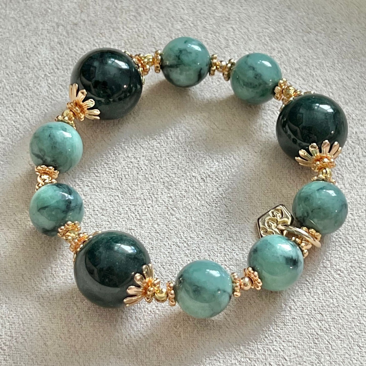 Watercolor Jade Bracelet GHW