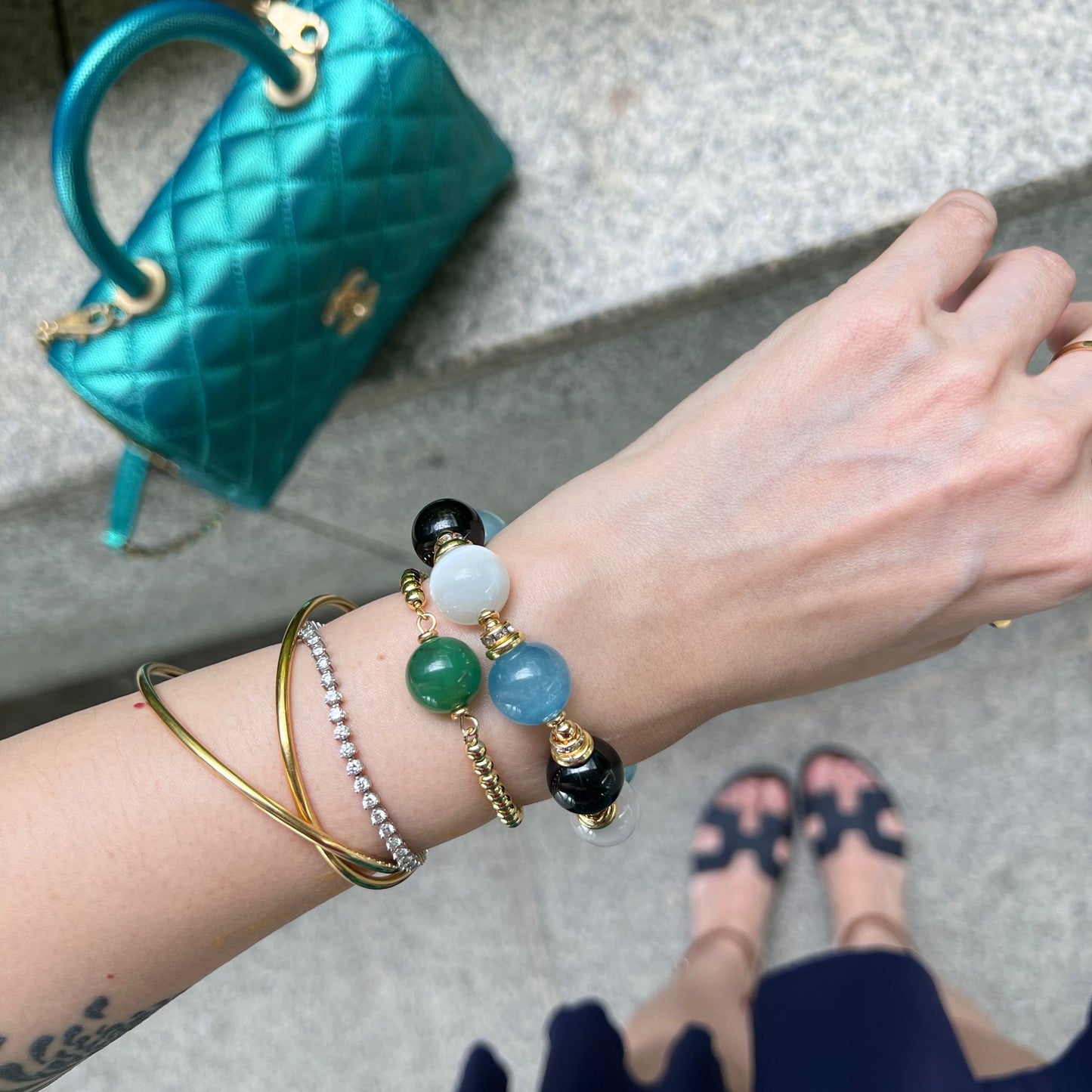 Chrysoprase La Forma Bracelet